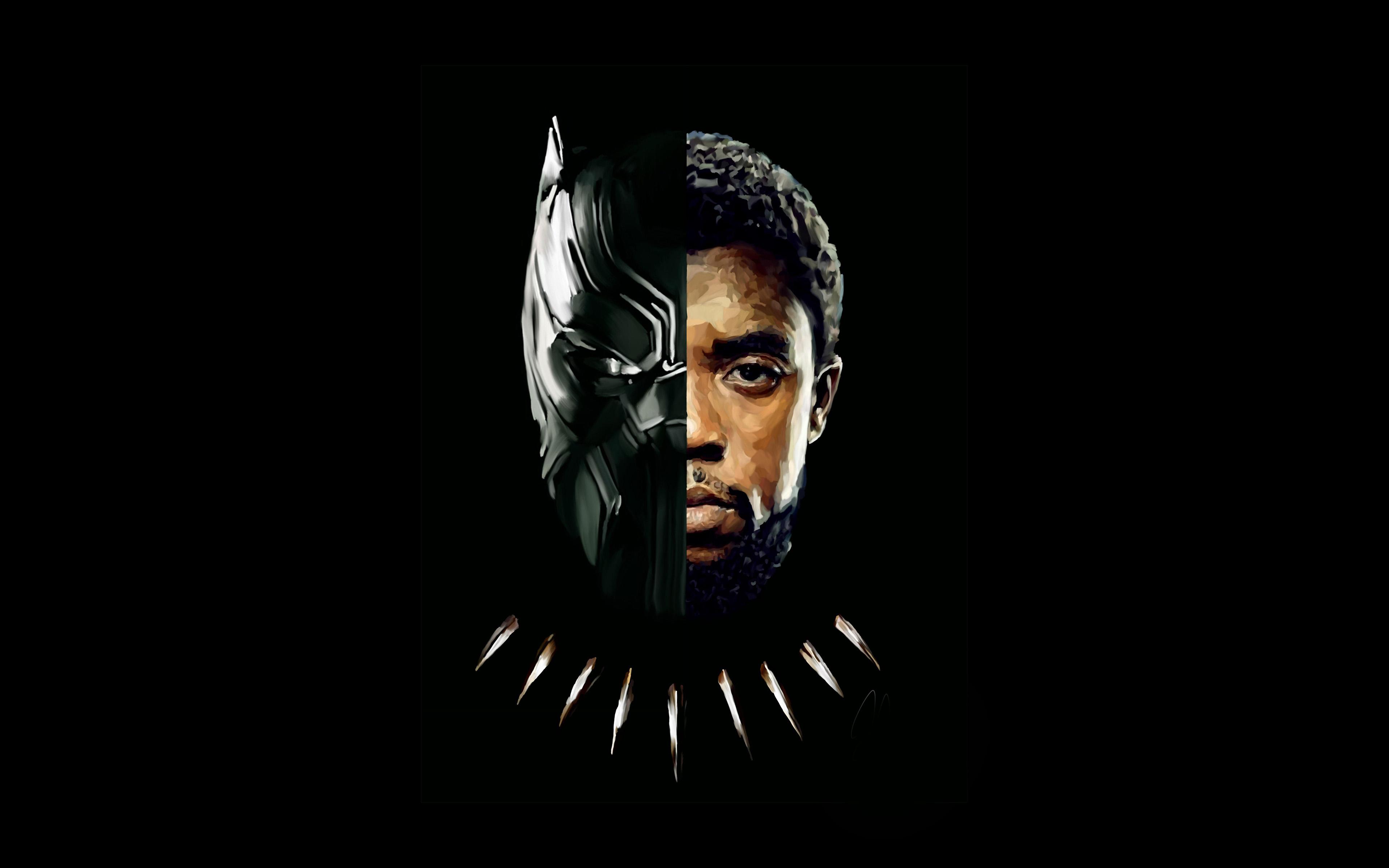 3840x2400 wallpaper for desktop, laptop. hero avengers black panther art illustration