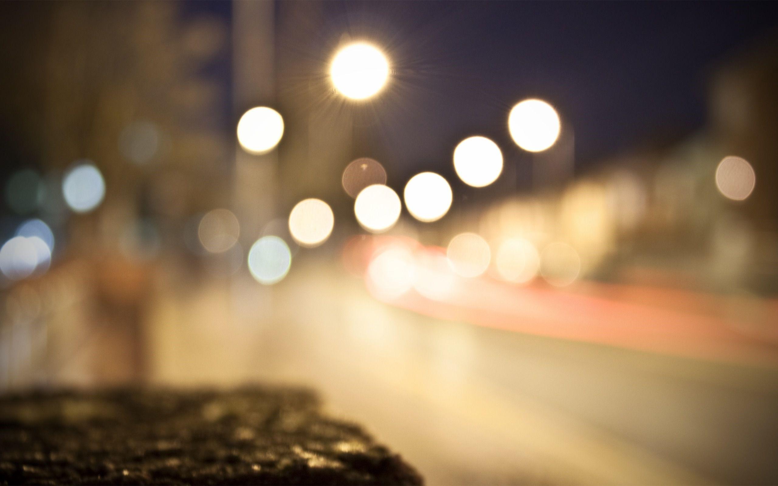 2560x1600 Bokeh Street Lights Wallpaper Effect Background HD Road HD Wallpaper