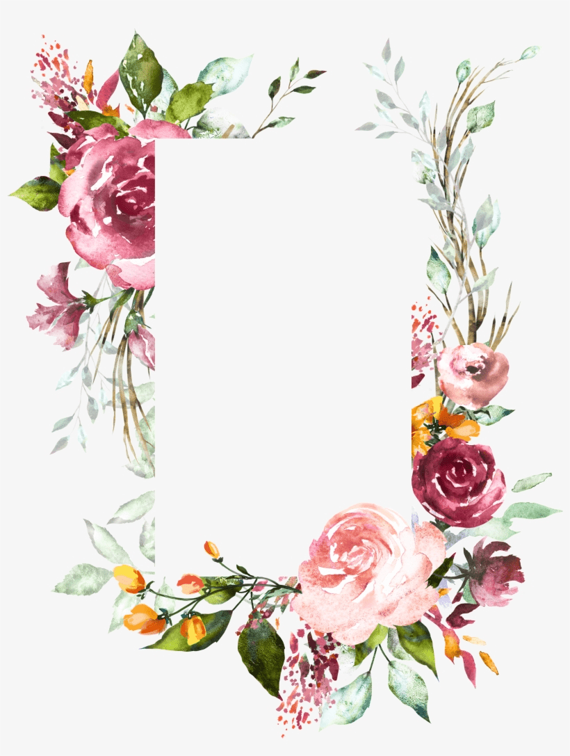 820x1087 Download H804 Flower Frame, Flower Art, Watercolor Flowers, Flor. Vintage flower background, Watercolor flower background, Floral watercolor background
