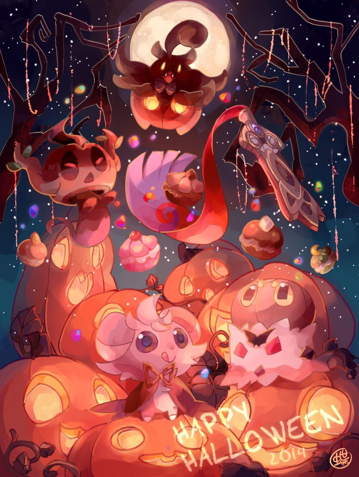 1205x1600 Pokémon Halloween Phone Wallpaper