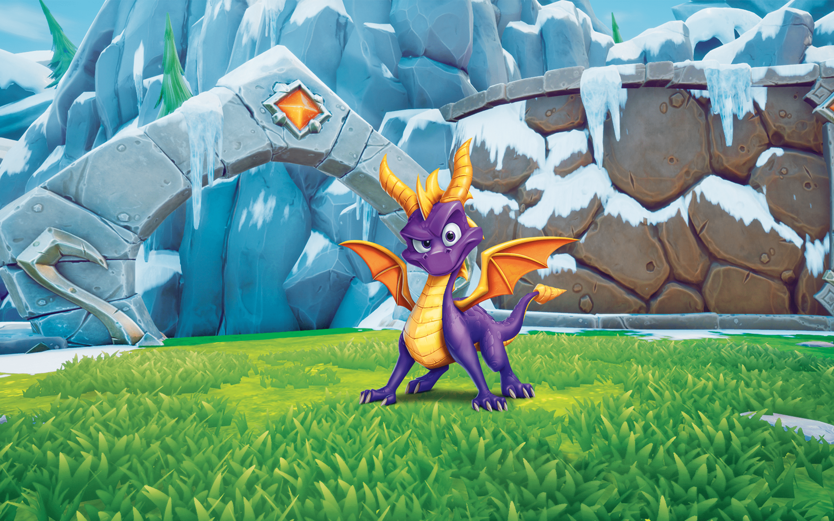 2880x1800 Download 2880x1800 Spyro, The Dragon, Snow, Games Wallpaper for MacBook Pro 15 inch
