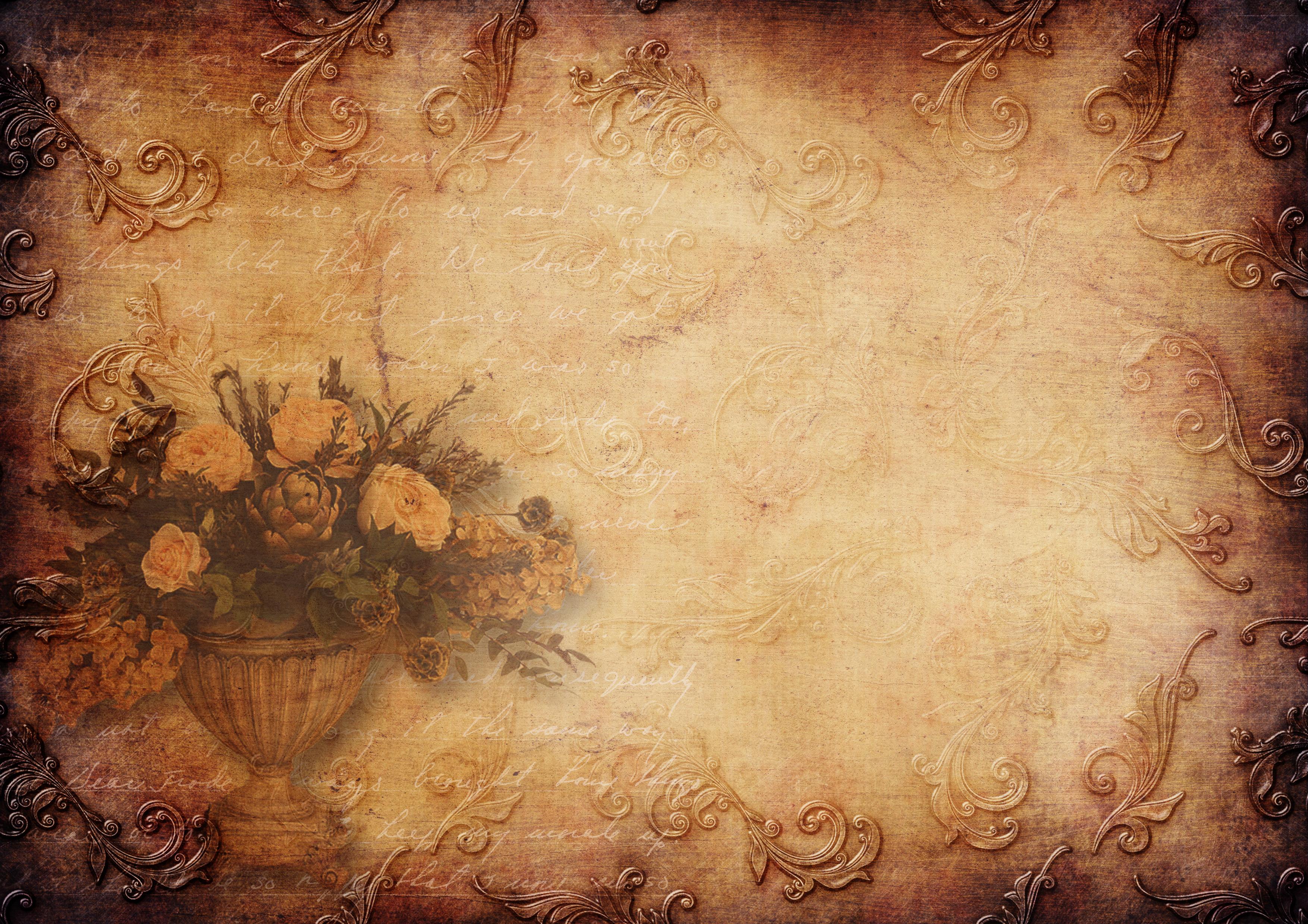 3508x2480 Free Image : flowers, ornaments, frame, vintage, shabby chic, font, paper, copy space, old, decorative, birthday, greeting card, scrapbook, background, postcard, floral, design, pattern, art, painting, visual arts, computer wallpaper, graphy