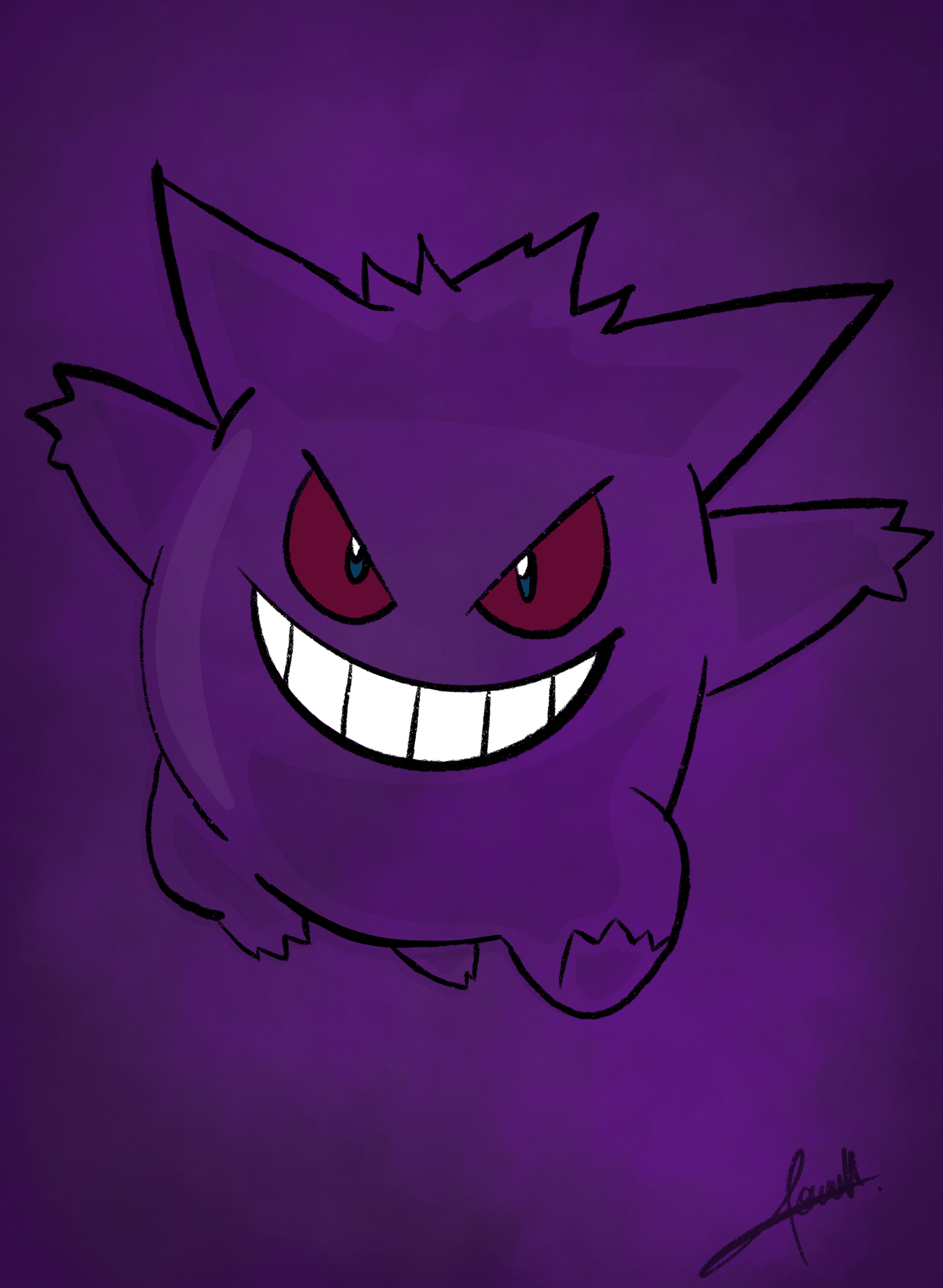 2050x2800 Master of Mischief. The Ghost Pokemon itself. GENGAR. I made my own wallpaper for this season.: pokemon