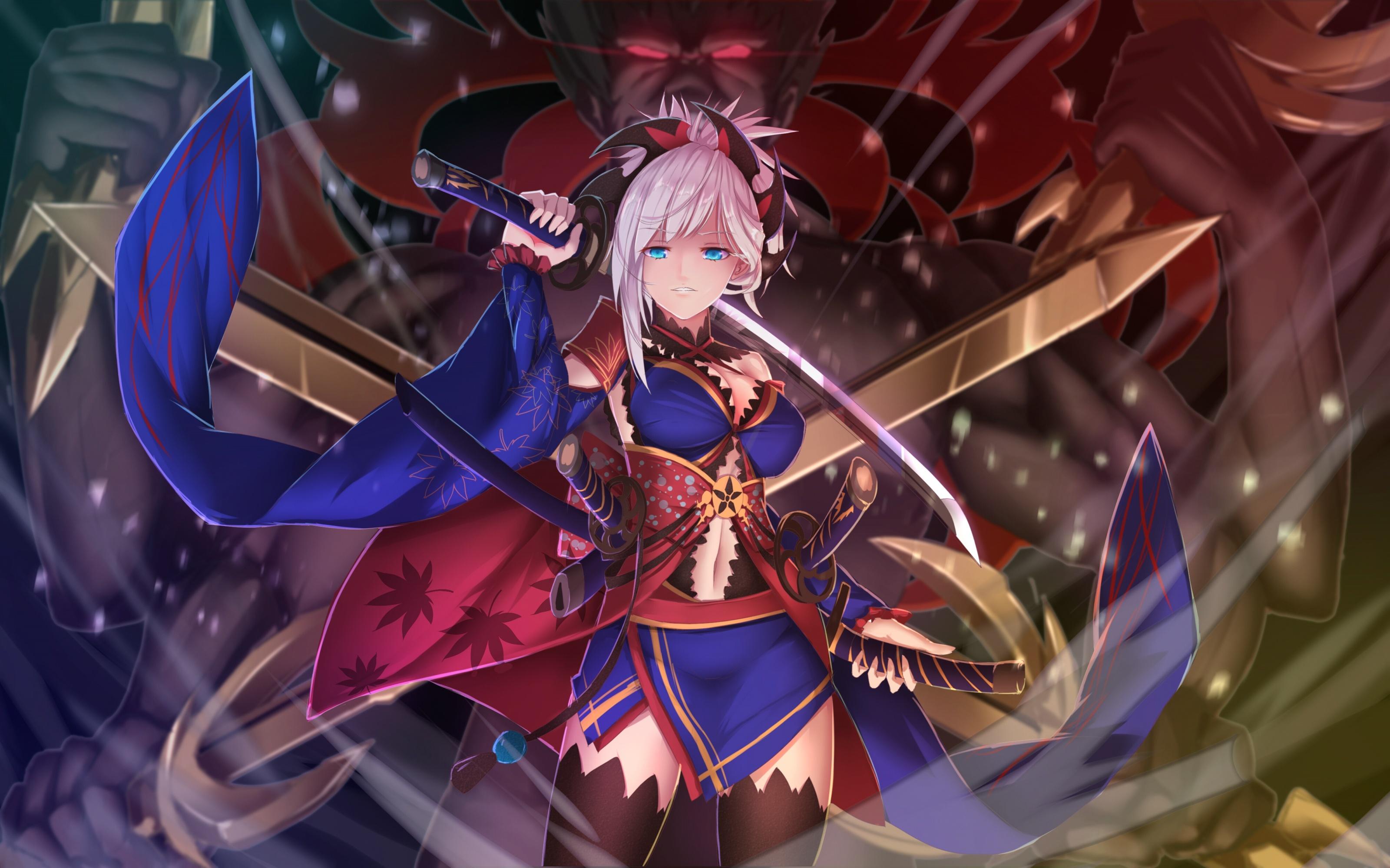 3200x2000 bakanoe fate grand order fate (series) miyamoto musashi (fate grand order) wallpaperx2000