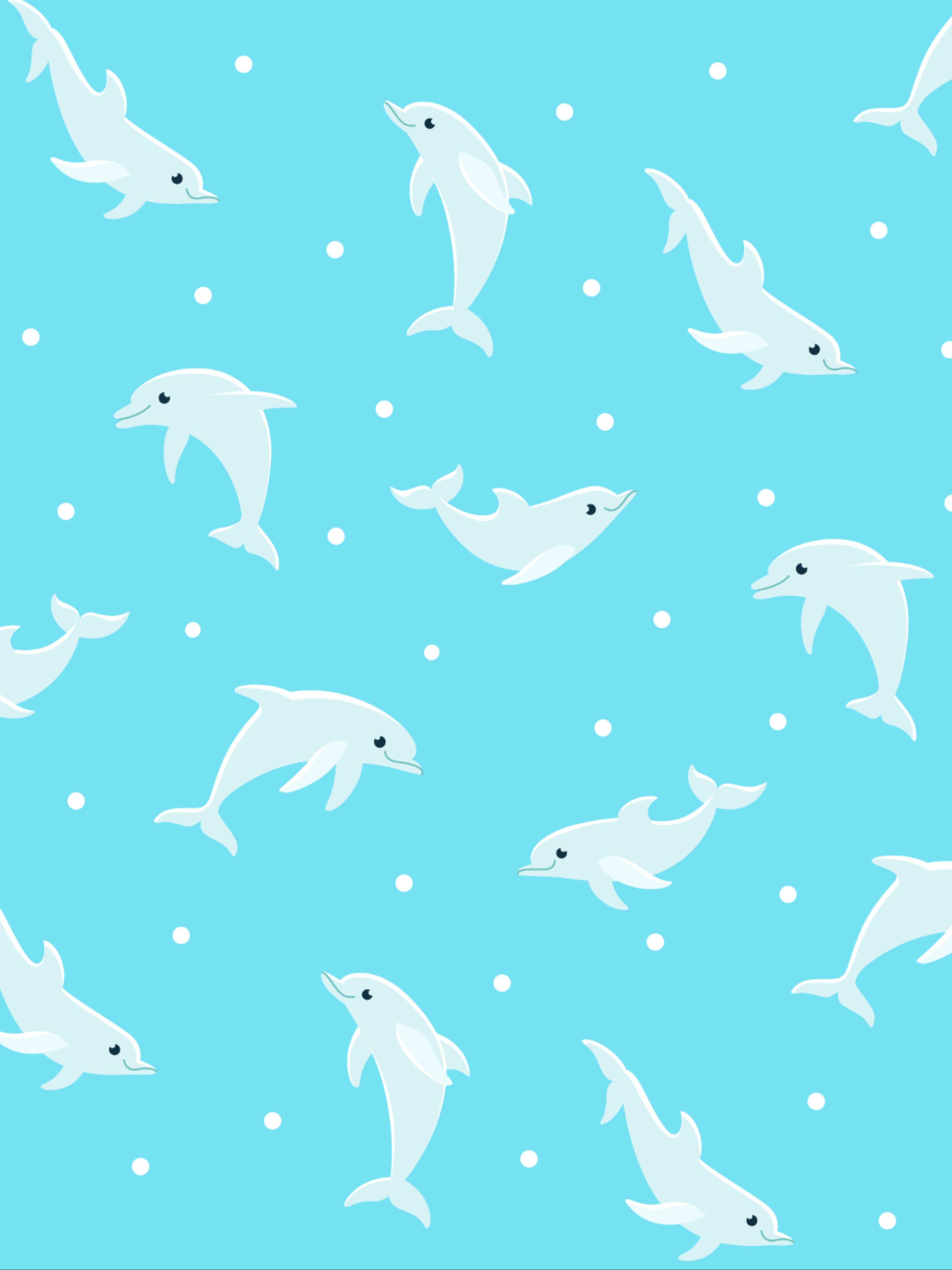 4000x5333 Сartoon dolphin. Happy wallpaper, Mermaid image, Cute pastel wallpaper