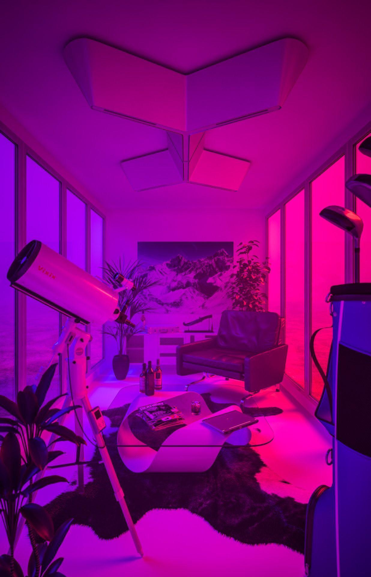 Best Neon Edgy Purple Aesthetic Wallpaper Background