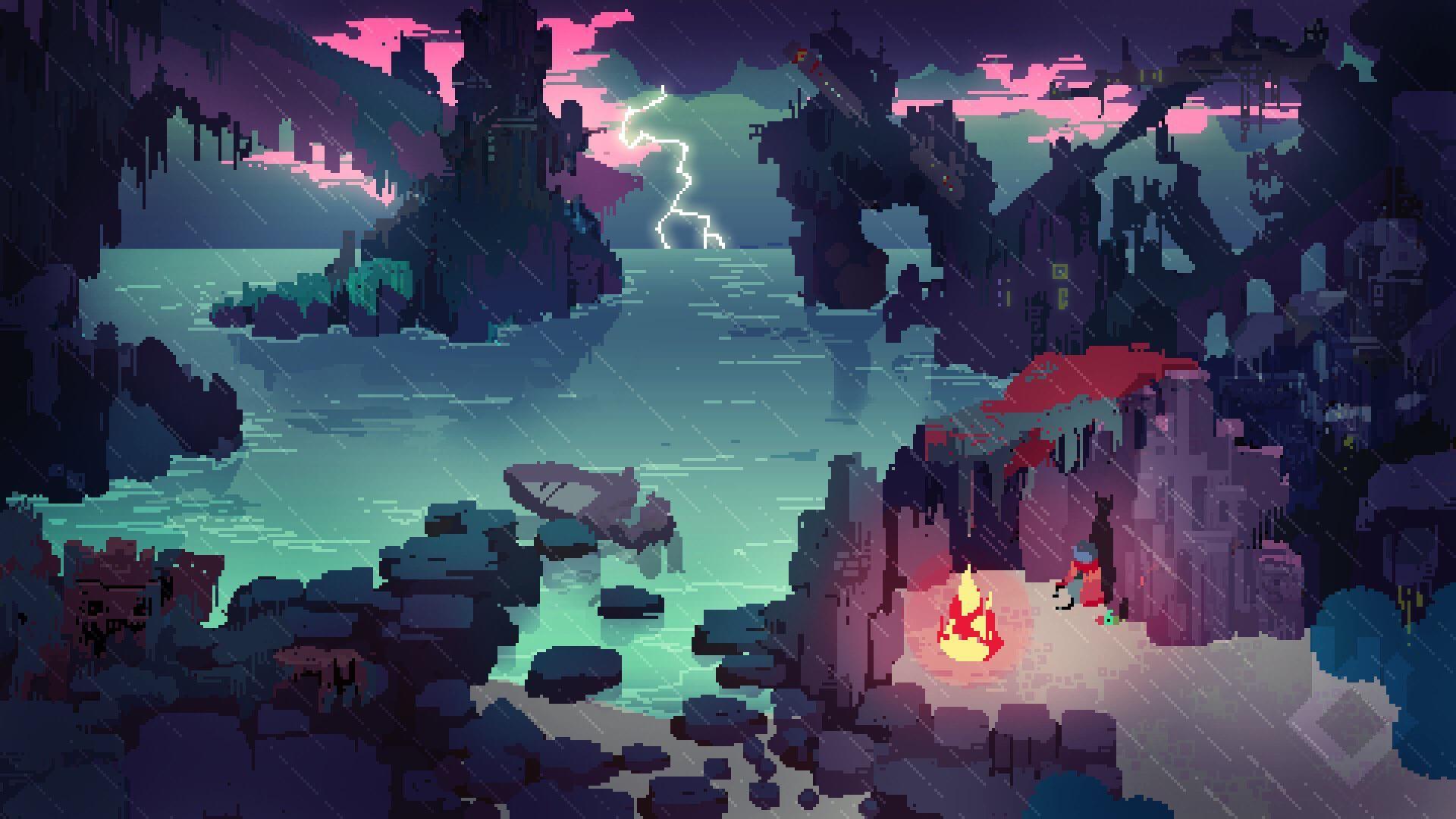 Pixel art room for a cyberpunk indie game by Margarita Solianova on Dribbble