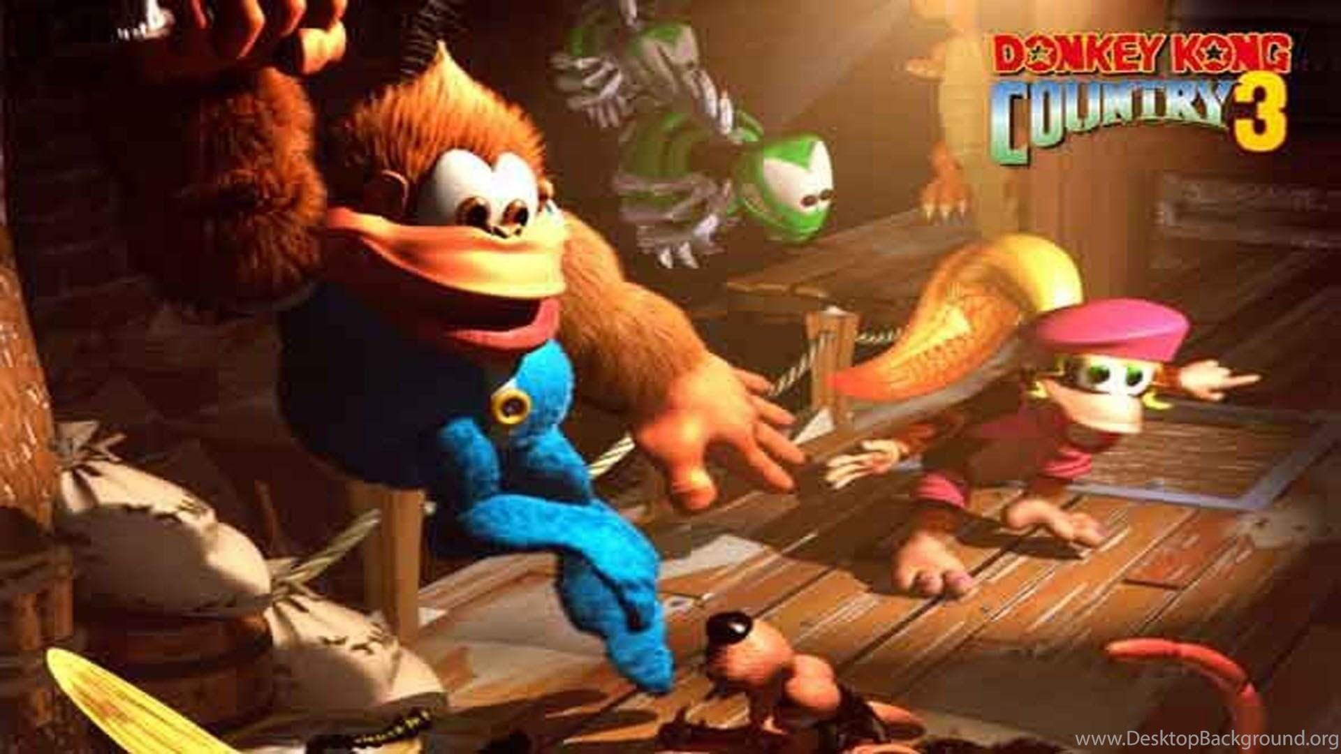 1920x1080 Gameplay Nostálgico Donkey Kong Country 3: Dixie Kong's Double. Desktop Background