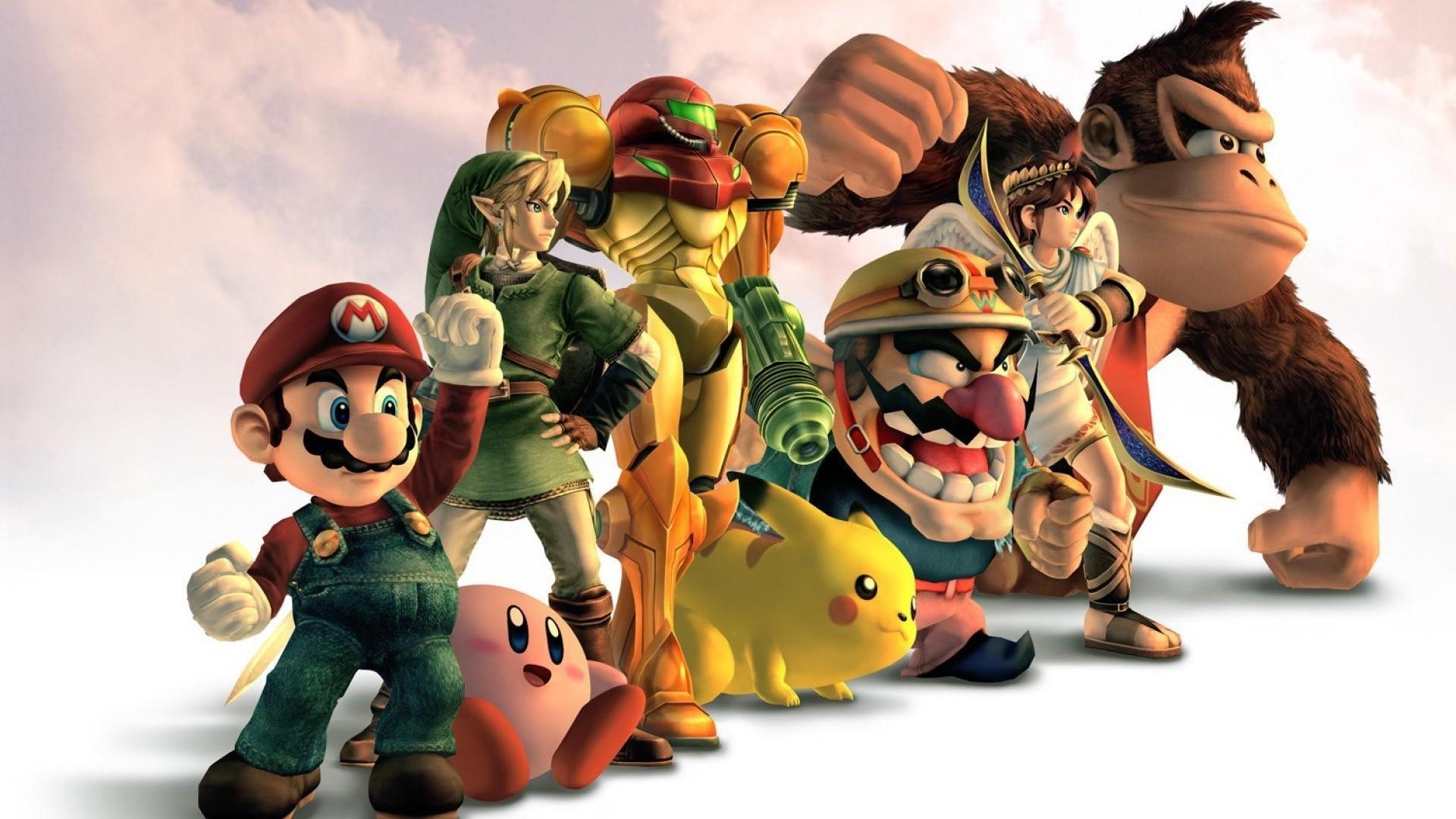 1920x1080 Super Mario, Wario, The Legend Of Zelda, Donkey Kong, Video Games, Metroid, Samus Aran, Kirby, Pikachu, Link Wallpaper HD / Desktop and Mobile Background