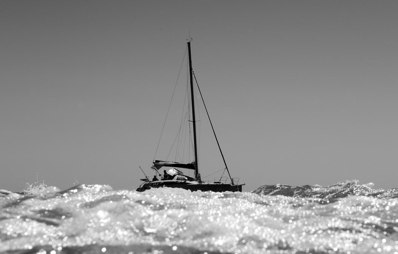1332x850 Wallpaper sea, sailing, catamaran image for desktop, section пейзажи