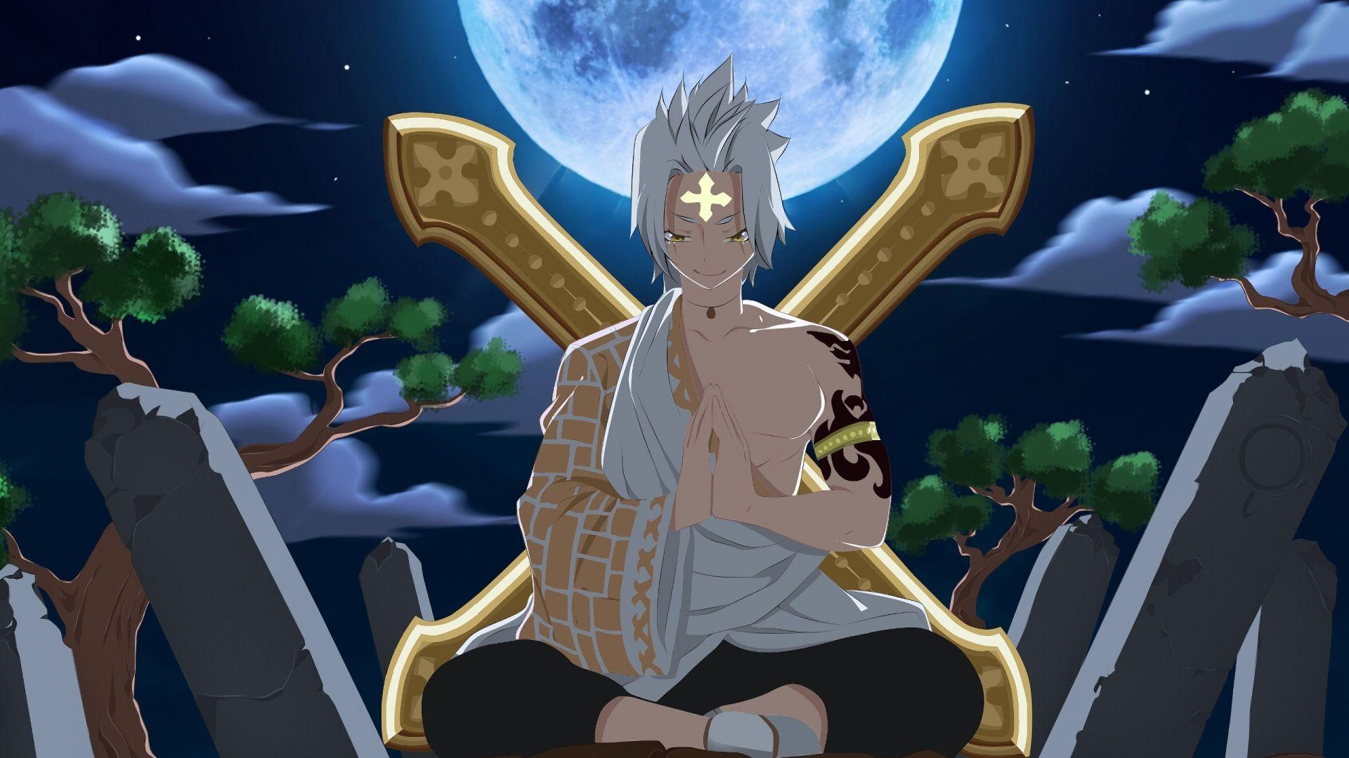 1920x1080 Desktop wallpaper zeref dragneel, fairy tail, meditation, anime boy, HD image, picture, background, 643a08