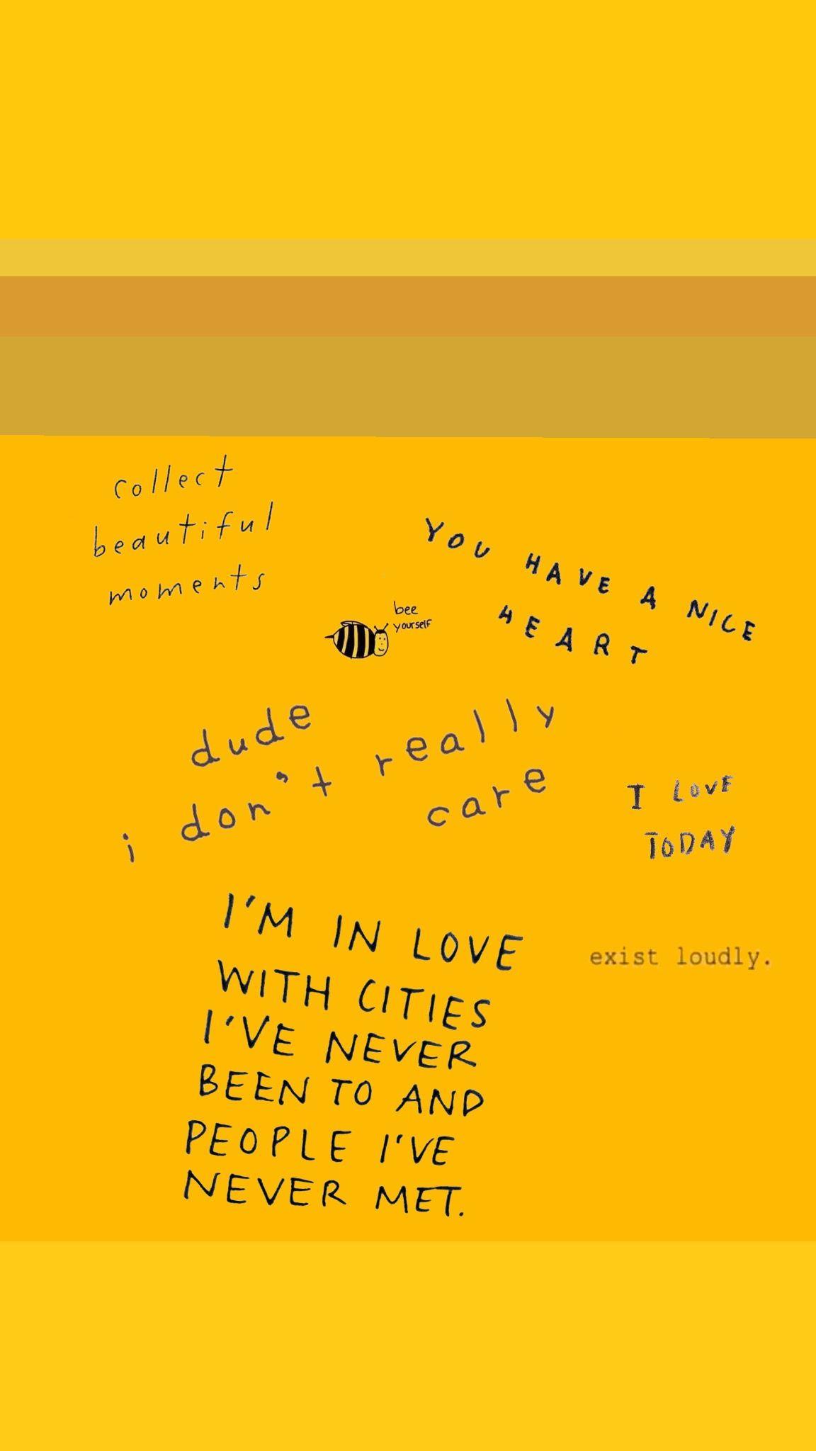 1152x2048 Vintage Yellow Aesthetic Wallpaper