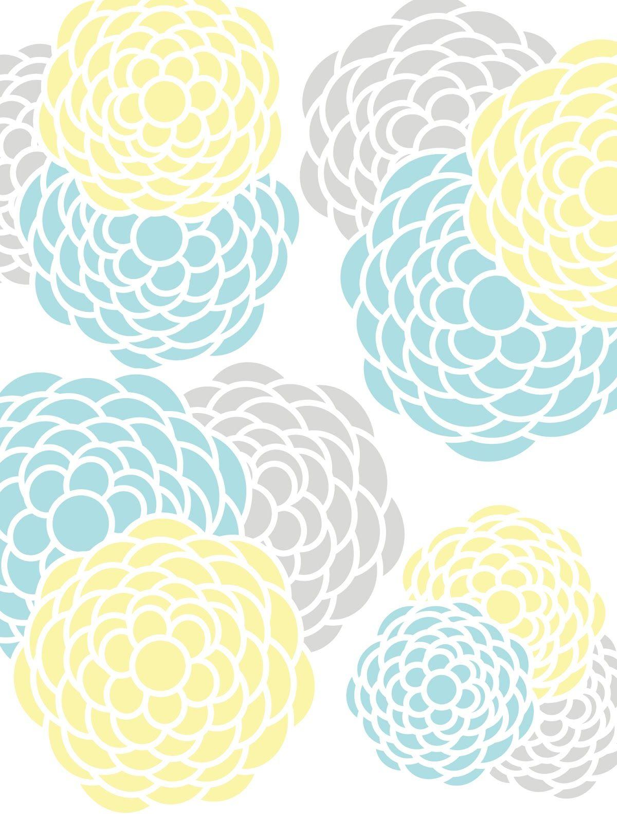 1200x1600 Turquoise and Yellow Wallpaper