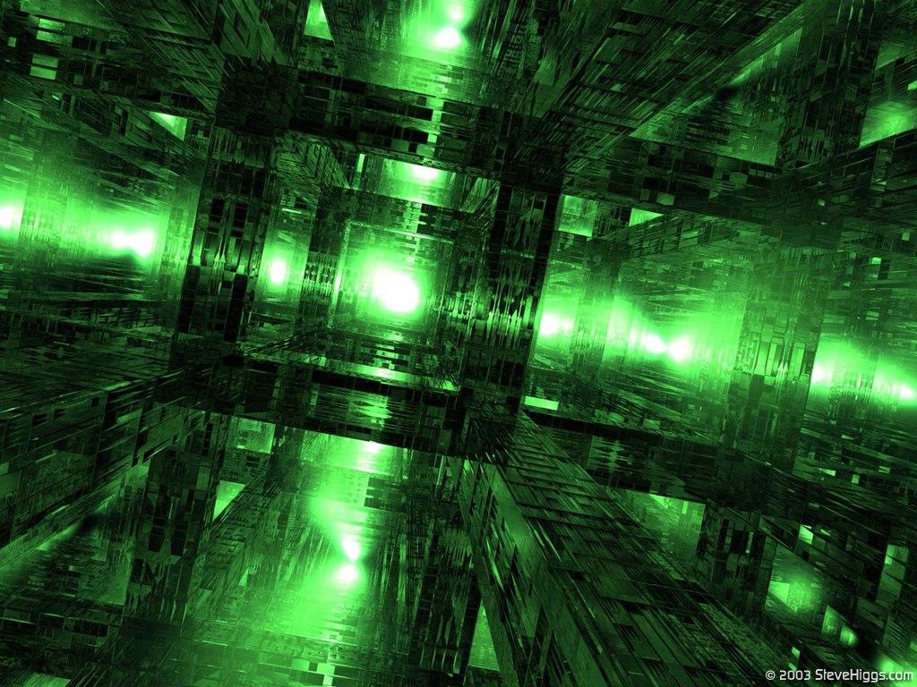 1024x768 high tech wallpaper, green, light, technology, laser, graphics