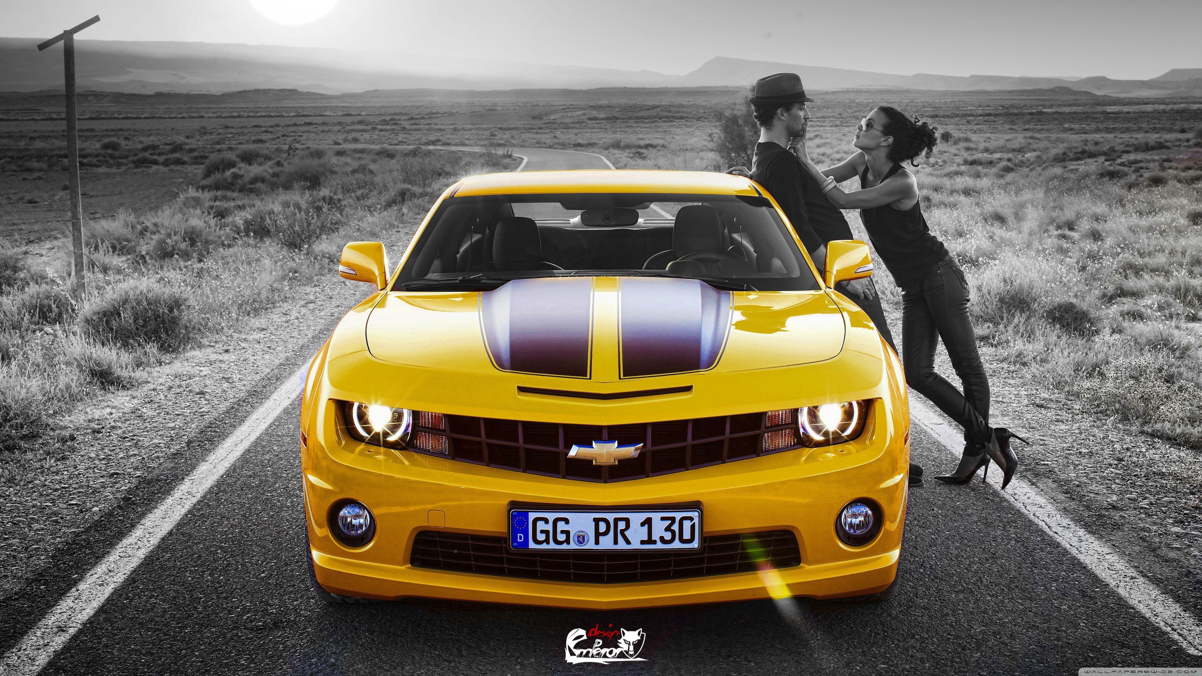 3840x2160 Yellow Camaro Wallpaper