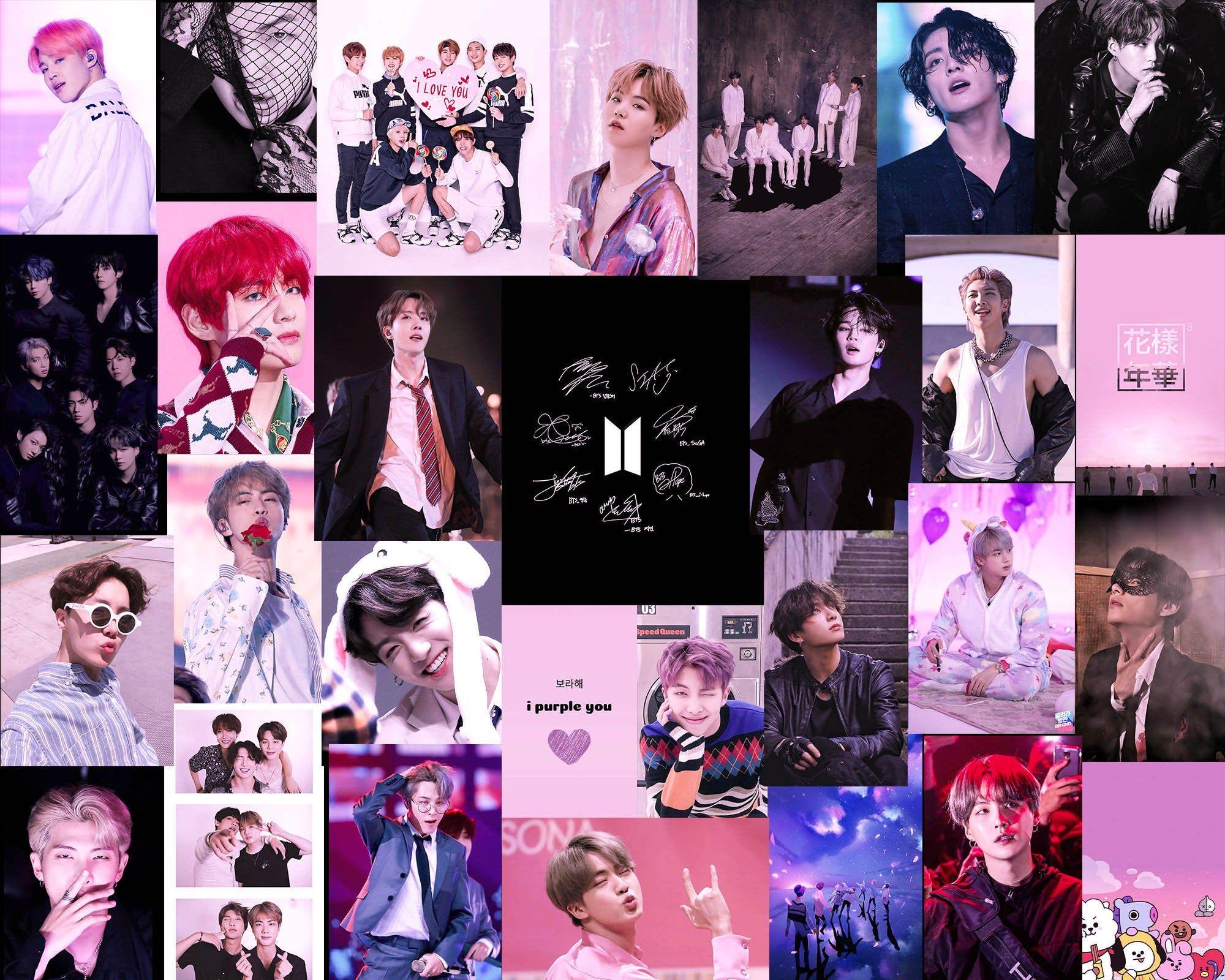 BTS Collage Laptop Wallpapers - Top Free BTS Collage Laptop Backgrounds - WallpaperAccess