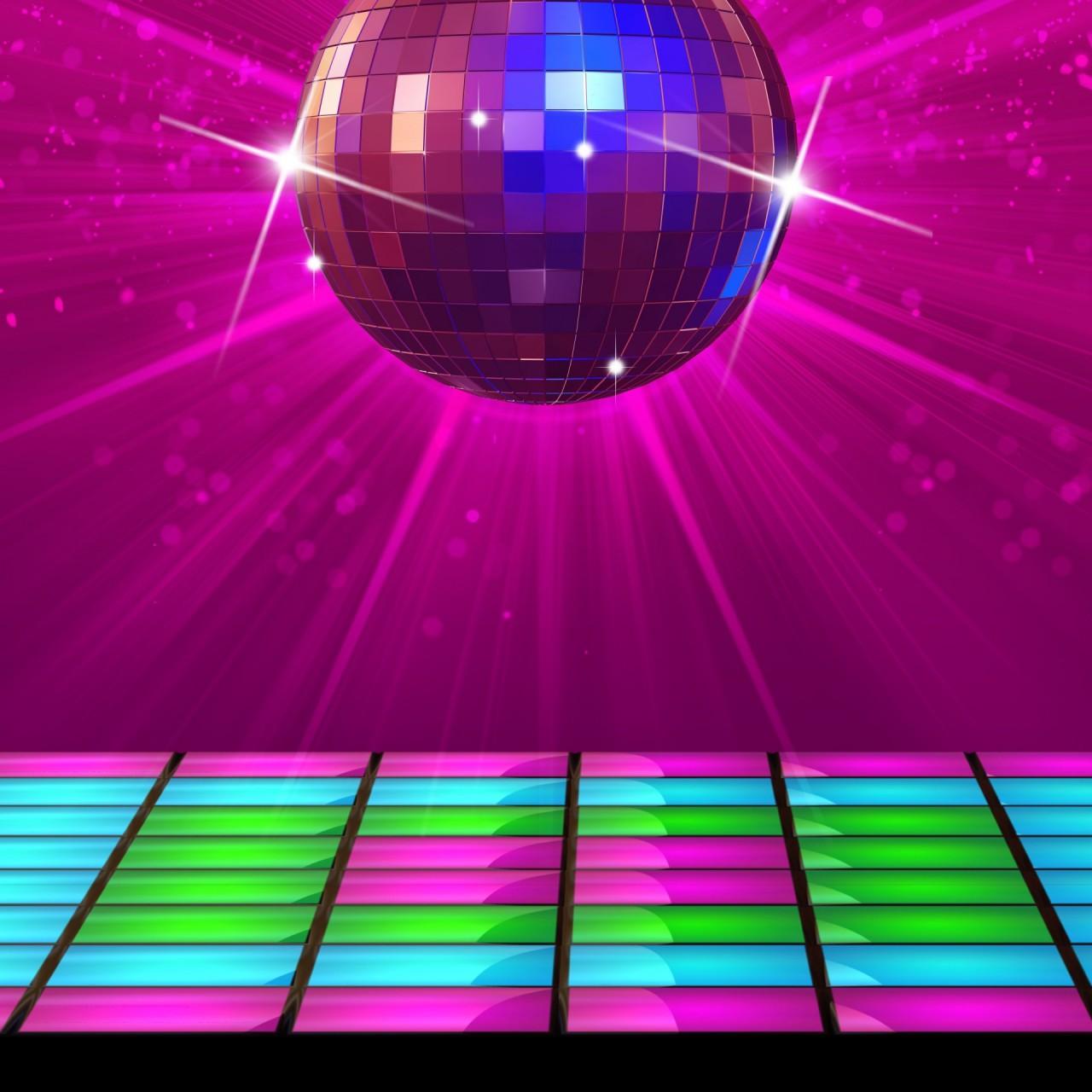 1280x1280 Dance Floor With Disco Ball