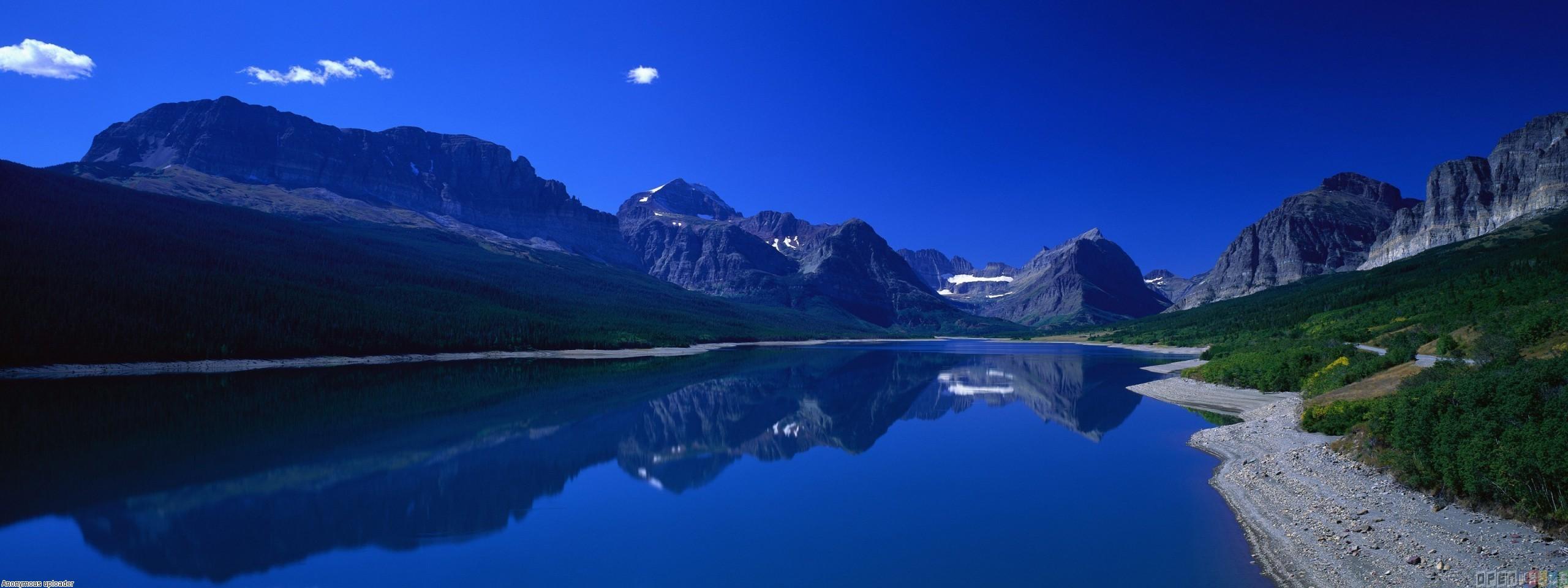 2560x960 Blue Mountain Wallpaper