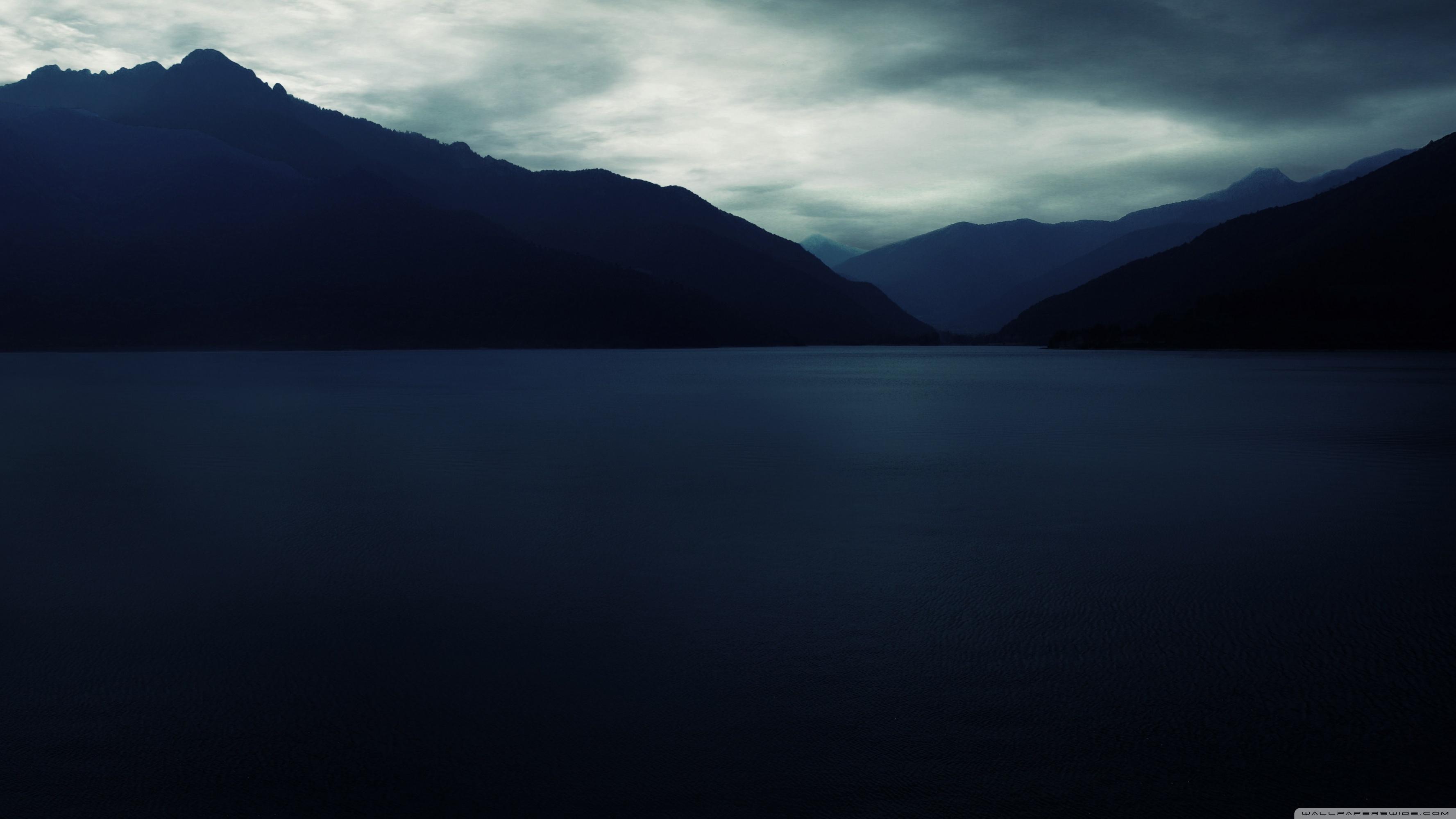 3554x1999 Dark Mountains Ultra HD Desktop Background Wallpaper for : Multi Display, Dual Monitor : Tablet