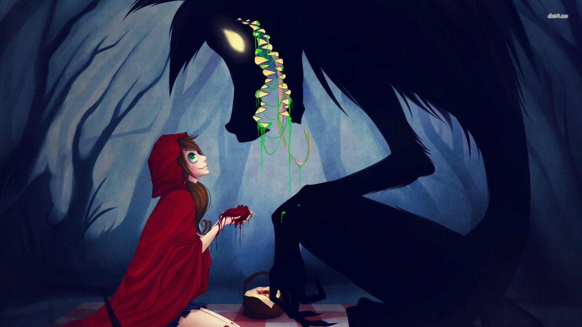 1920x1080 Little Red Riding Hood And The Wolf Wallpaper, Little Red Riding