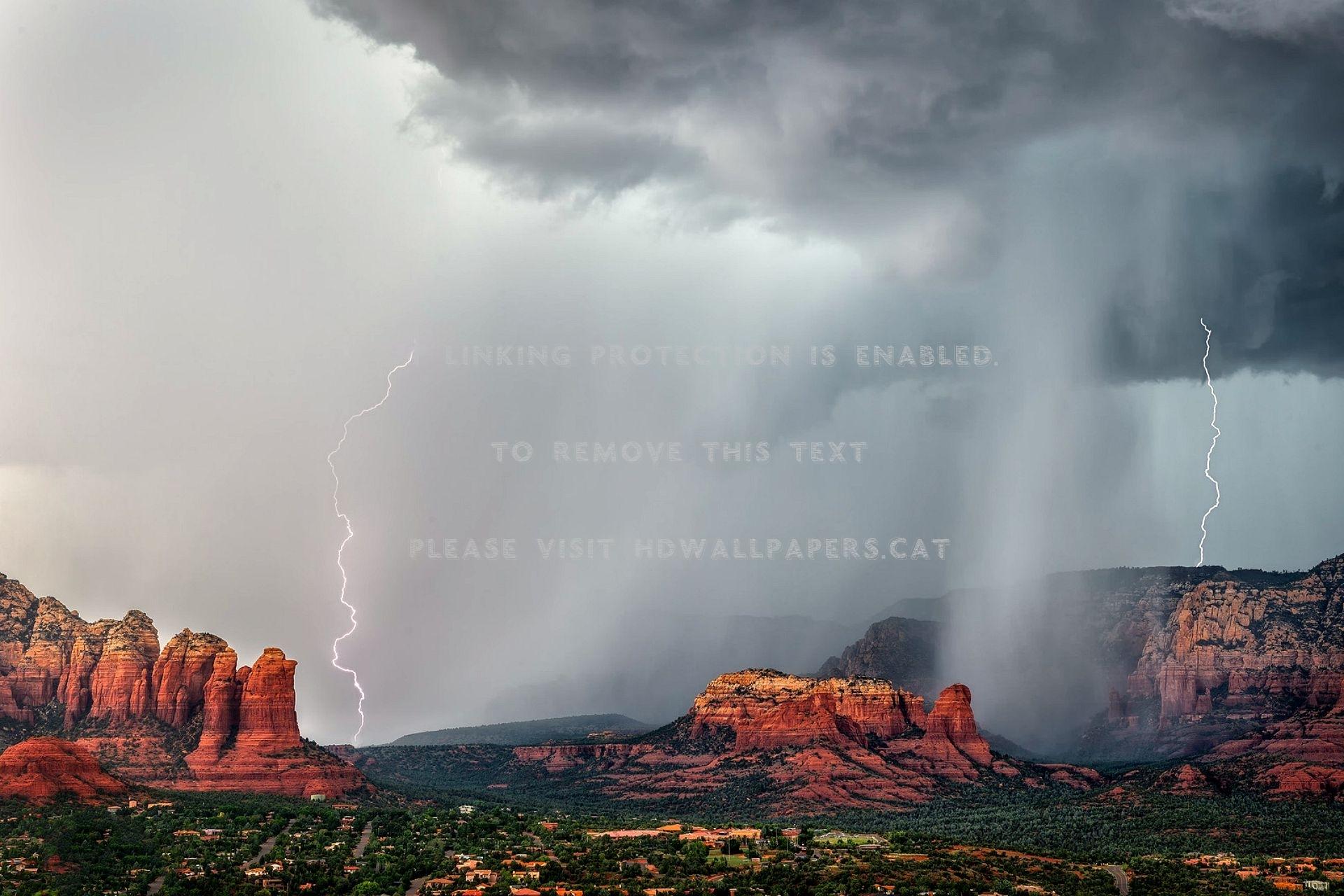 1920x1280 thunderstorm over sedona arizona lighting
