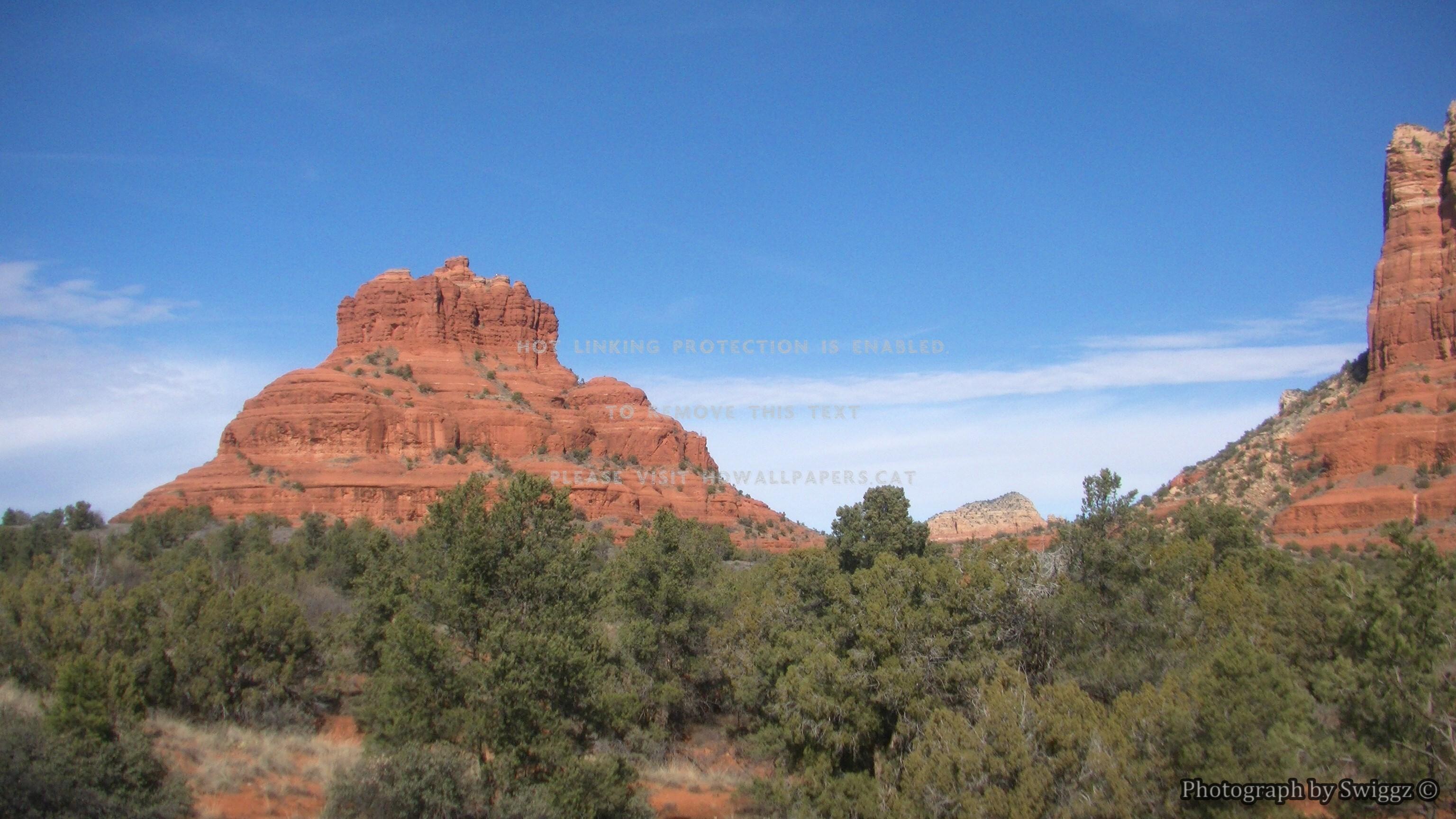 3072x1728 bell rock sedona arizona nature desert sky