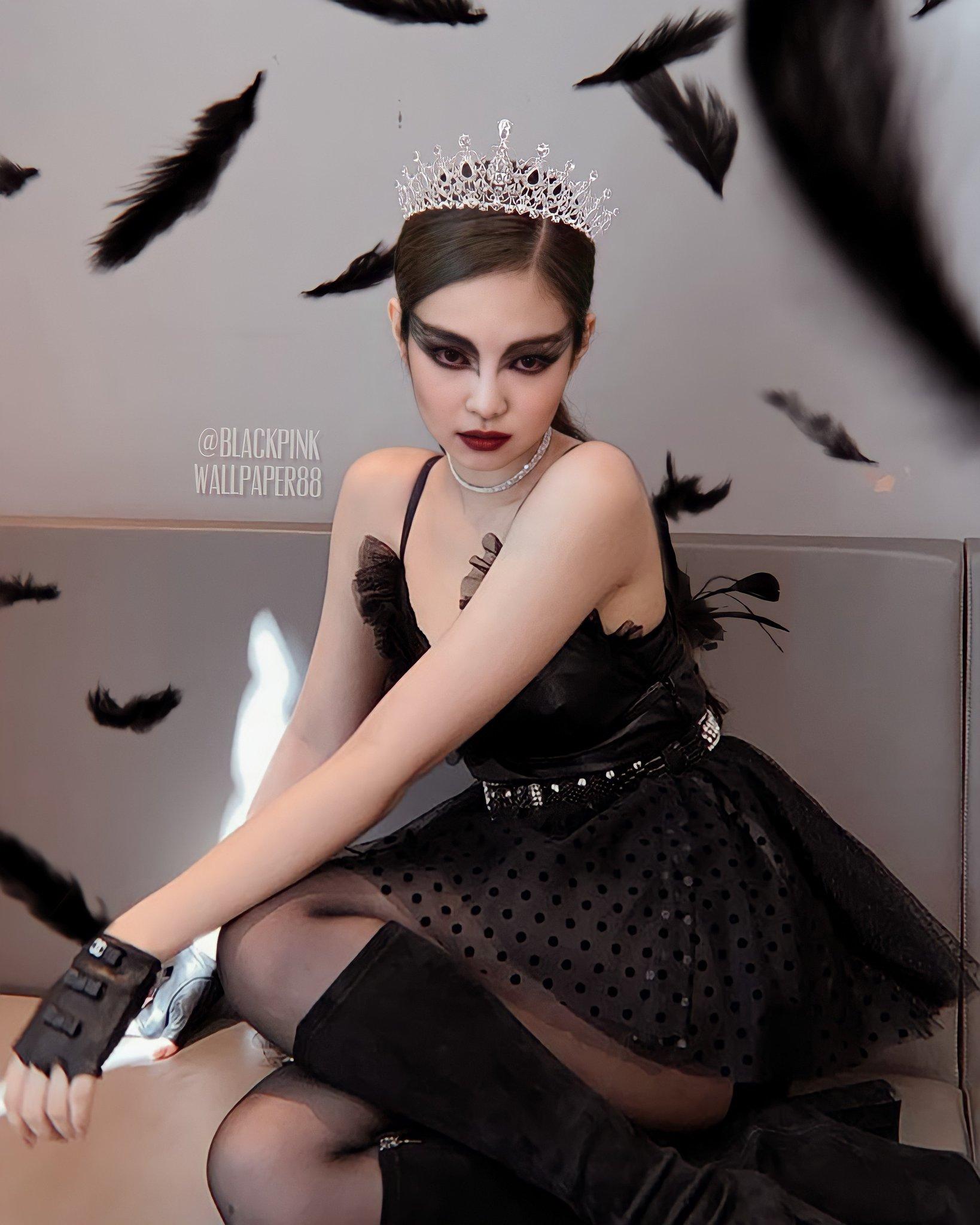 1638x2048 BLACKPINK Wallpaper - #JENNIE as Black Swan HAPPY HALLOWEEN