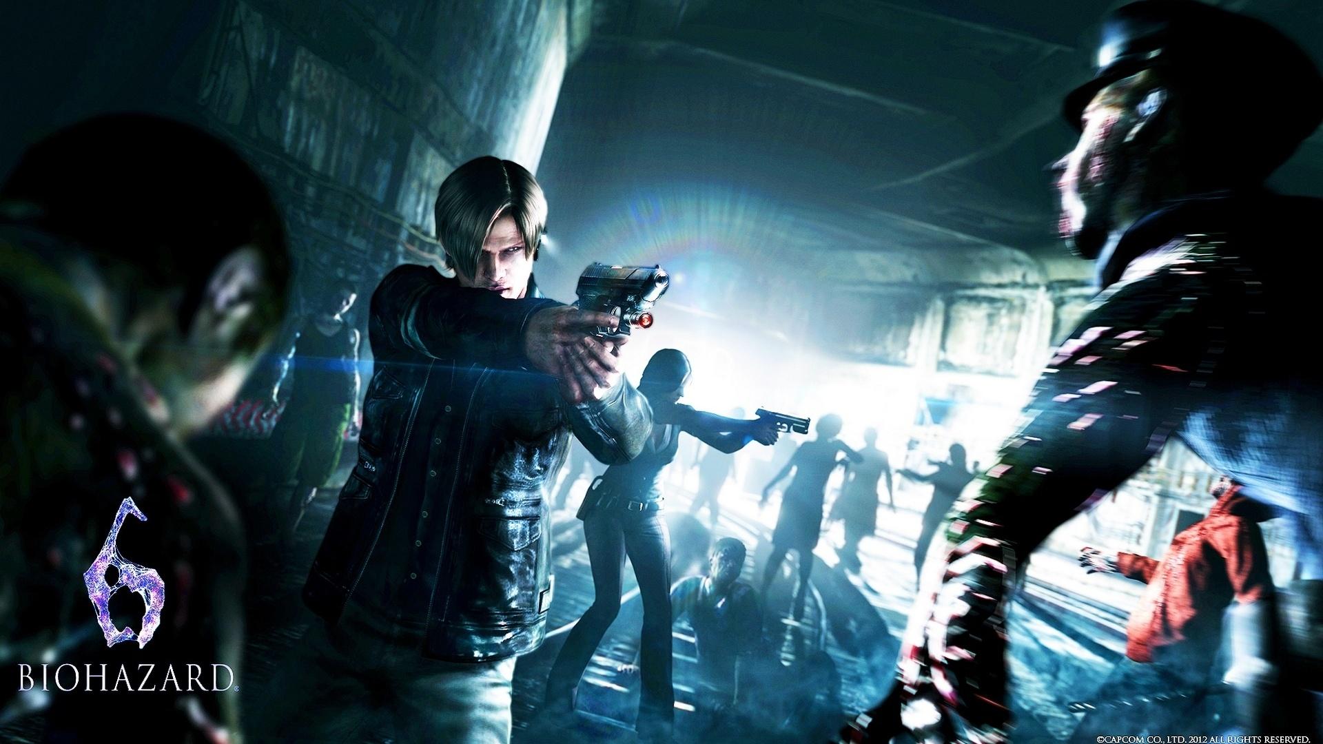 1920x1080 Photos Resident Evil Resident Evil 6 Pistols warrior Leon 1920x1080