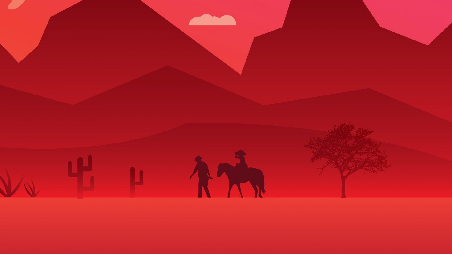 1920x1080 Desktop wallpaper mountains, minimal, red dead redemption video game, HD image, picture, background, c85841
