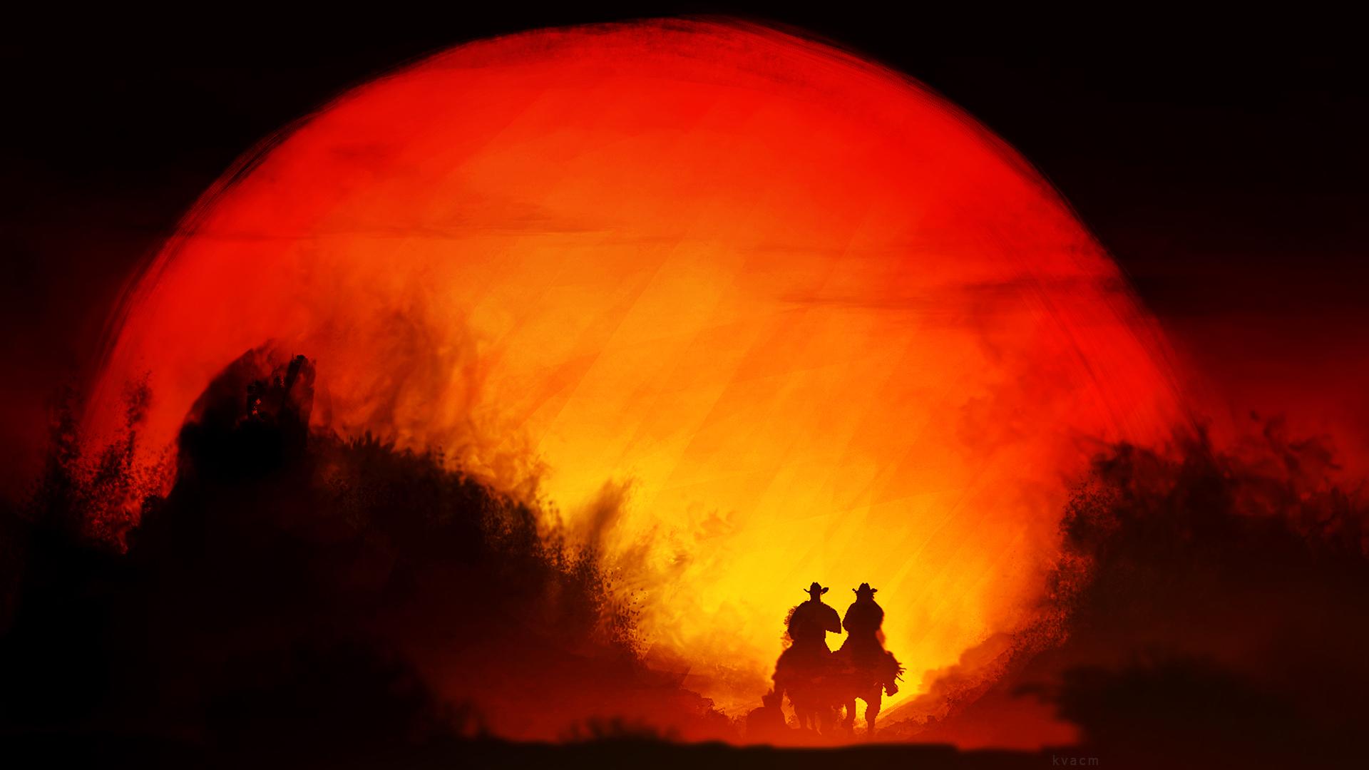 1920x1080 Beautiful Artwork Red Dead Redemption 2 4k Wallpaper Photo