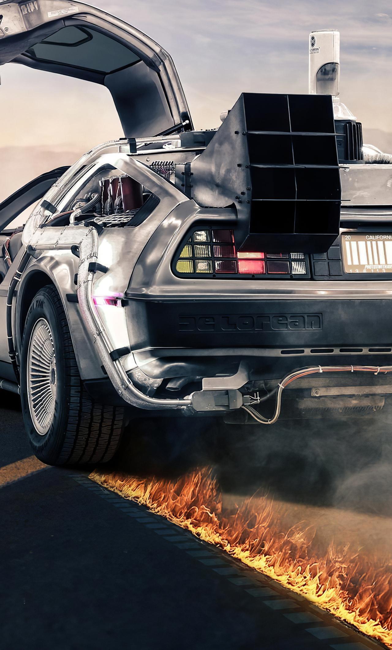 1280x2120 Delorean Back To The Future 4k iPhone HD 4k Wallpaper, Image, Background, Photo and Picture