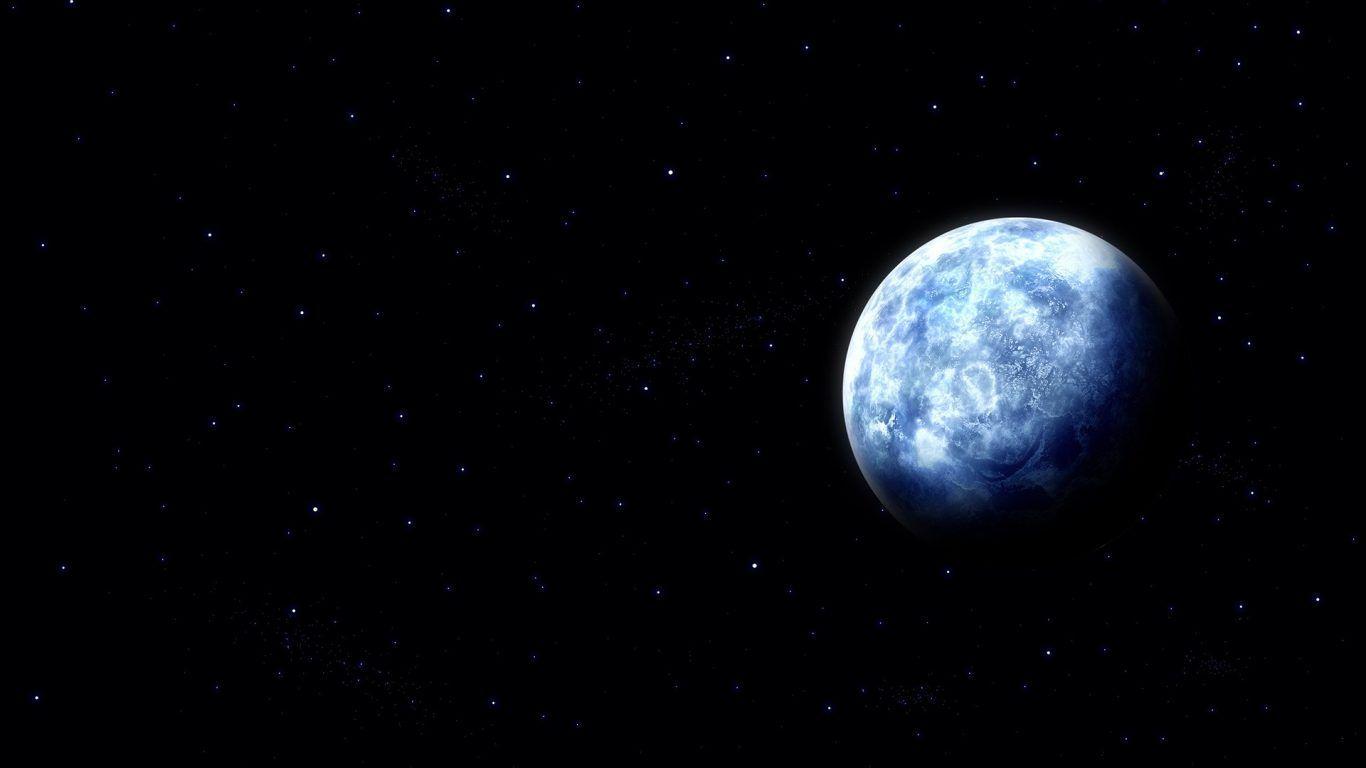 1366x768 Space: Sci Planets Universe Space Moon Dust Nebula Stars Desktop