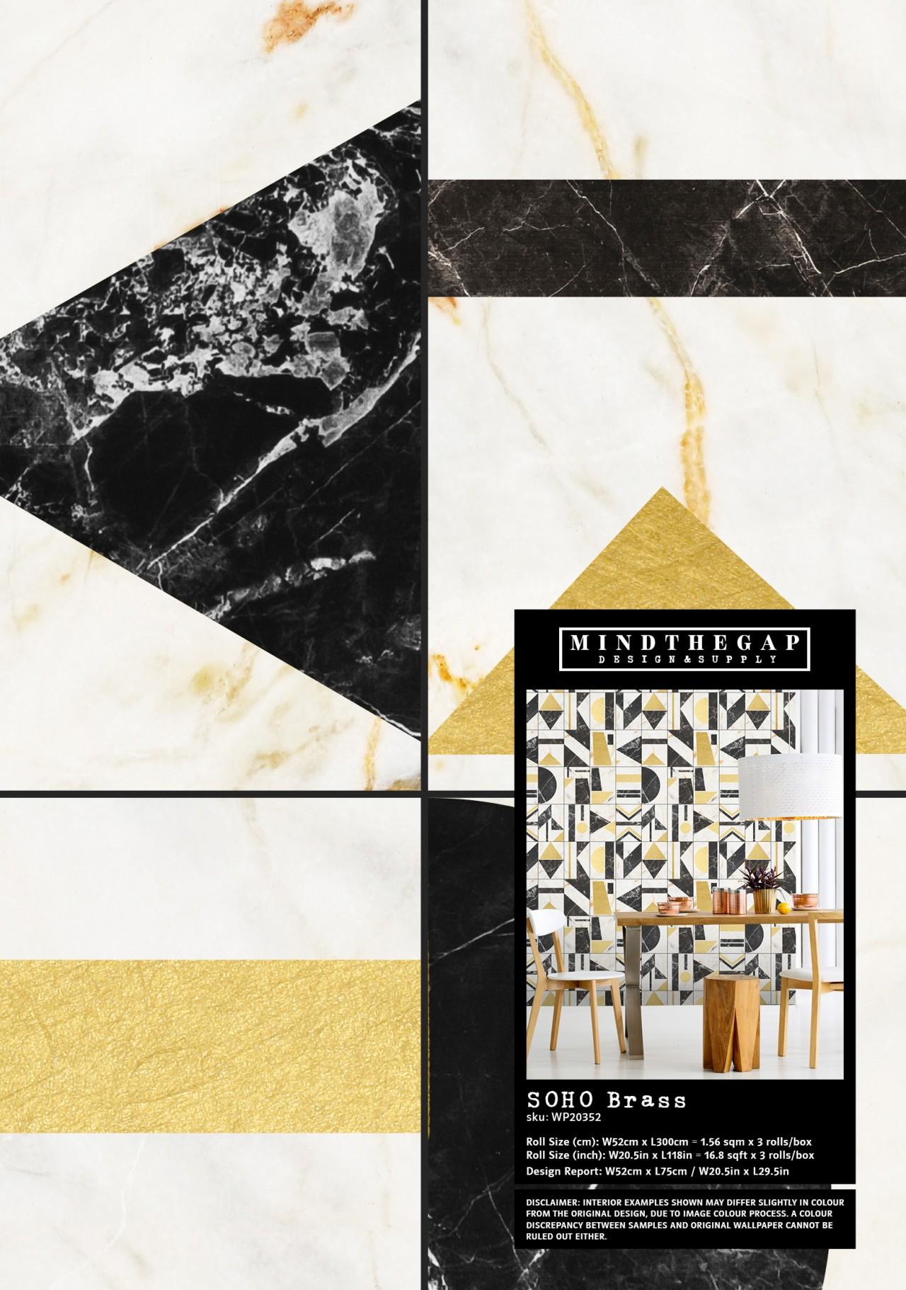 1280x1822 SOHO Brass Wallpaper Sample samples