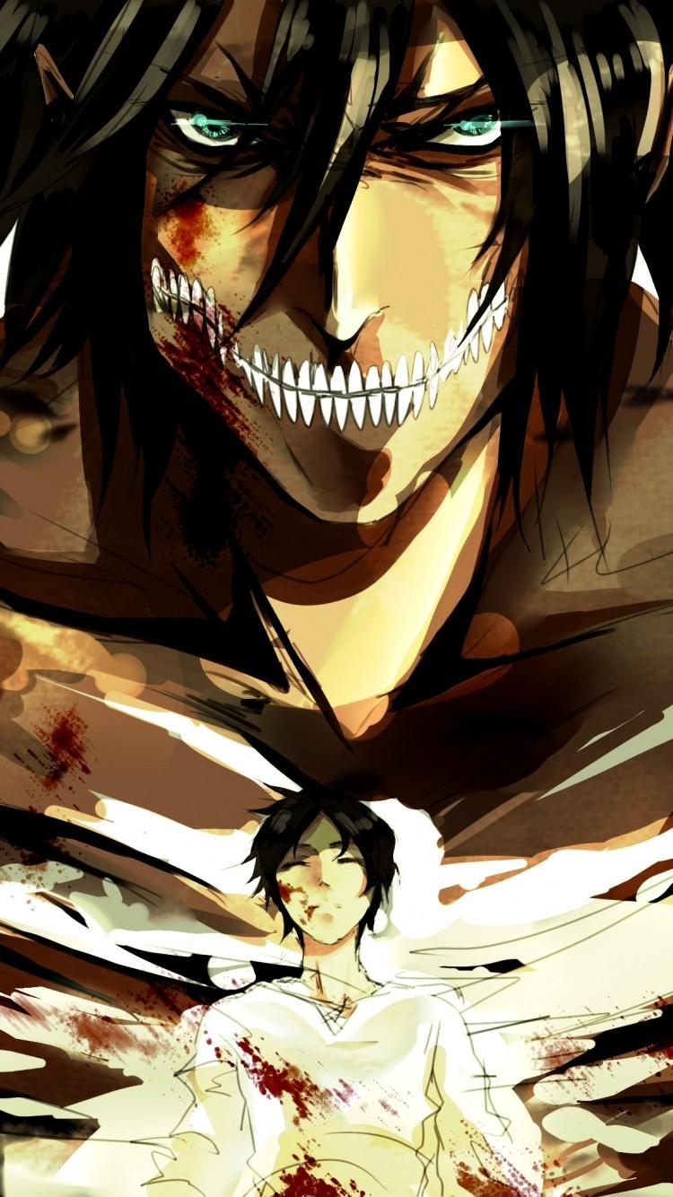 750x1334 Download 750x1334 Attack On Titan, Eren Yeager, Titan, Shingeki No Kyojin, Closed Eyes Wallpaper for iPhone iPhone 6