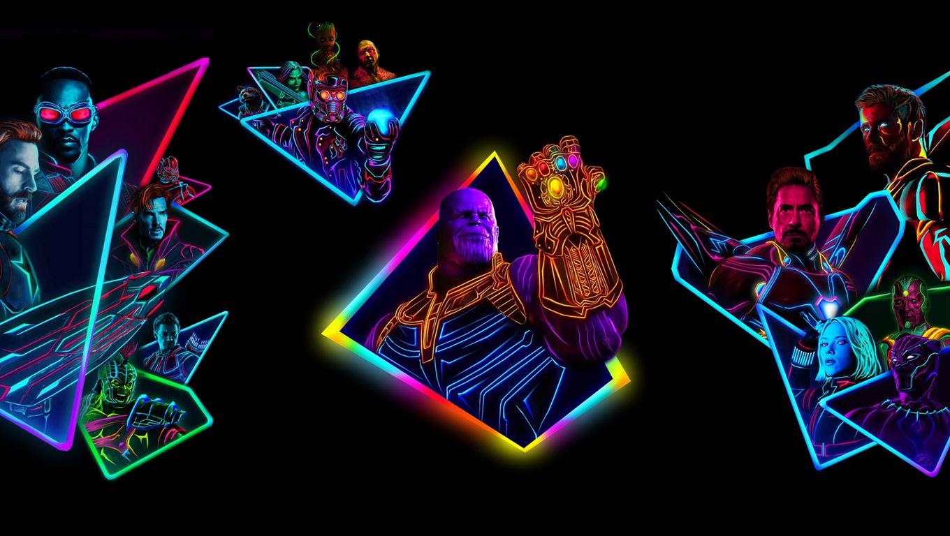 1360x768 Avengers Infinity War 80S Style Artwork Laptop HD HD 4k