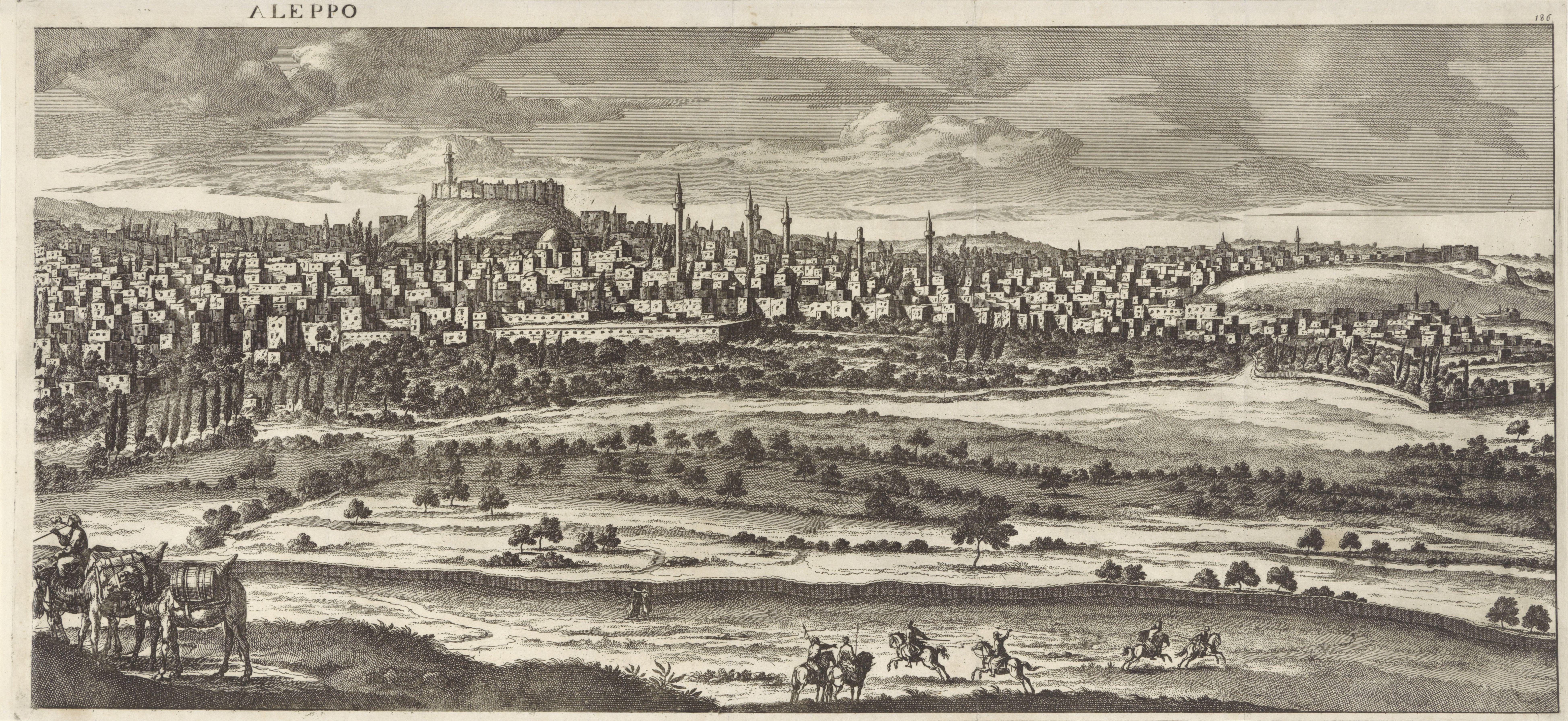 7792x3582 Jan Luyken, Engraving, Aleppo, Syria, Levant, Monochrome, Mosque Wallpaper HD / Desktop and Mobile Background