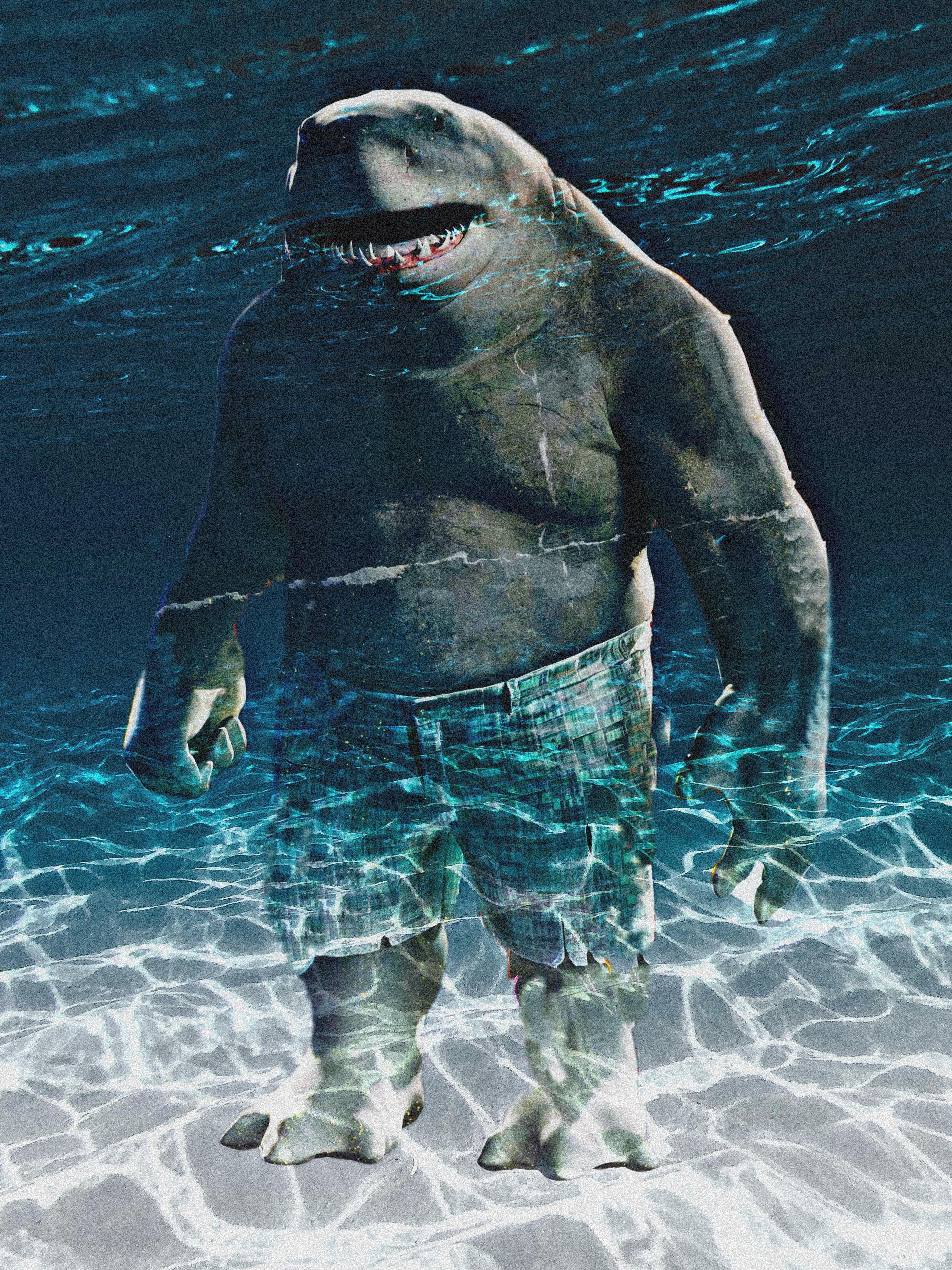 2878x3837 I did my best to make a nice King Shark wallpaper: KingShark