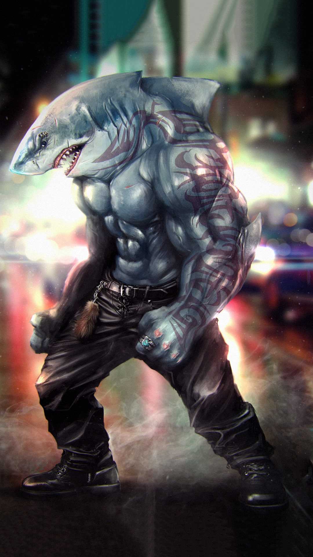 1080x1920 King Shark Wallpaper Free HD Wallpaper