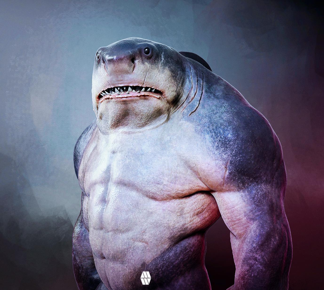 1377x1230 King Shark Concept