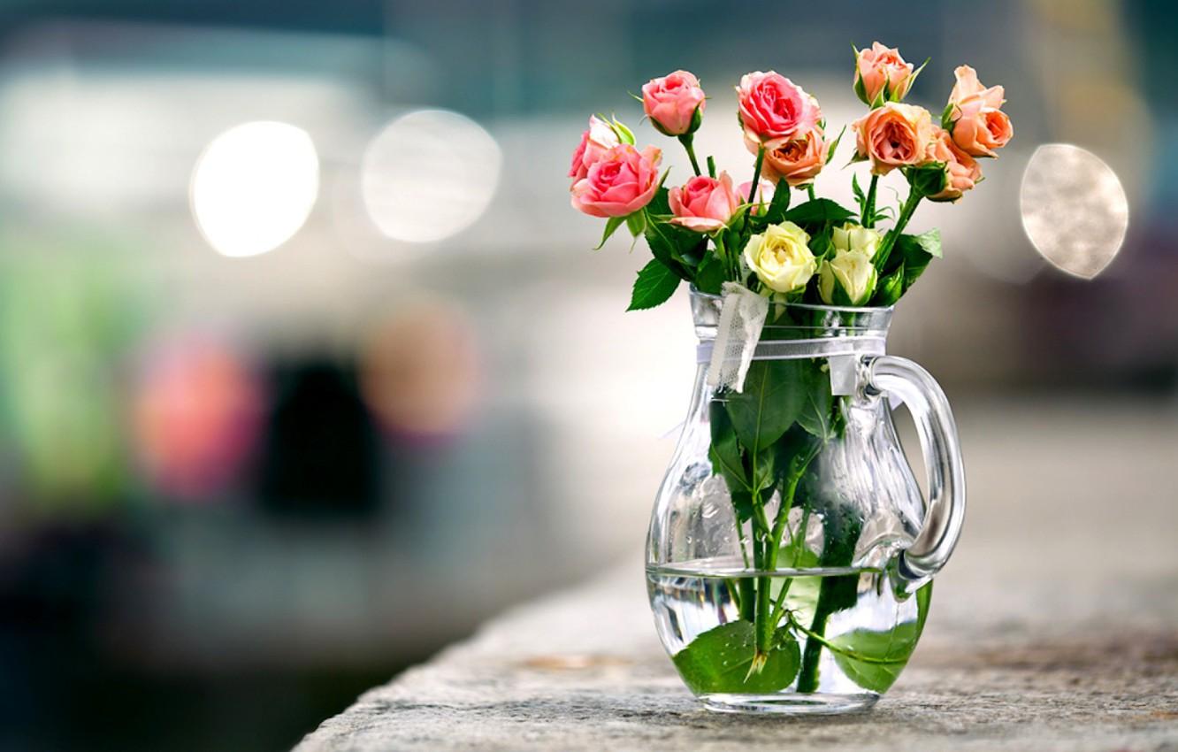 1332x850 Wallpaper rose, nature, beautiful, pretty, beauty, still life, vase, lovely image for desktop, section цветы