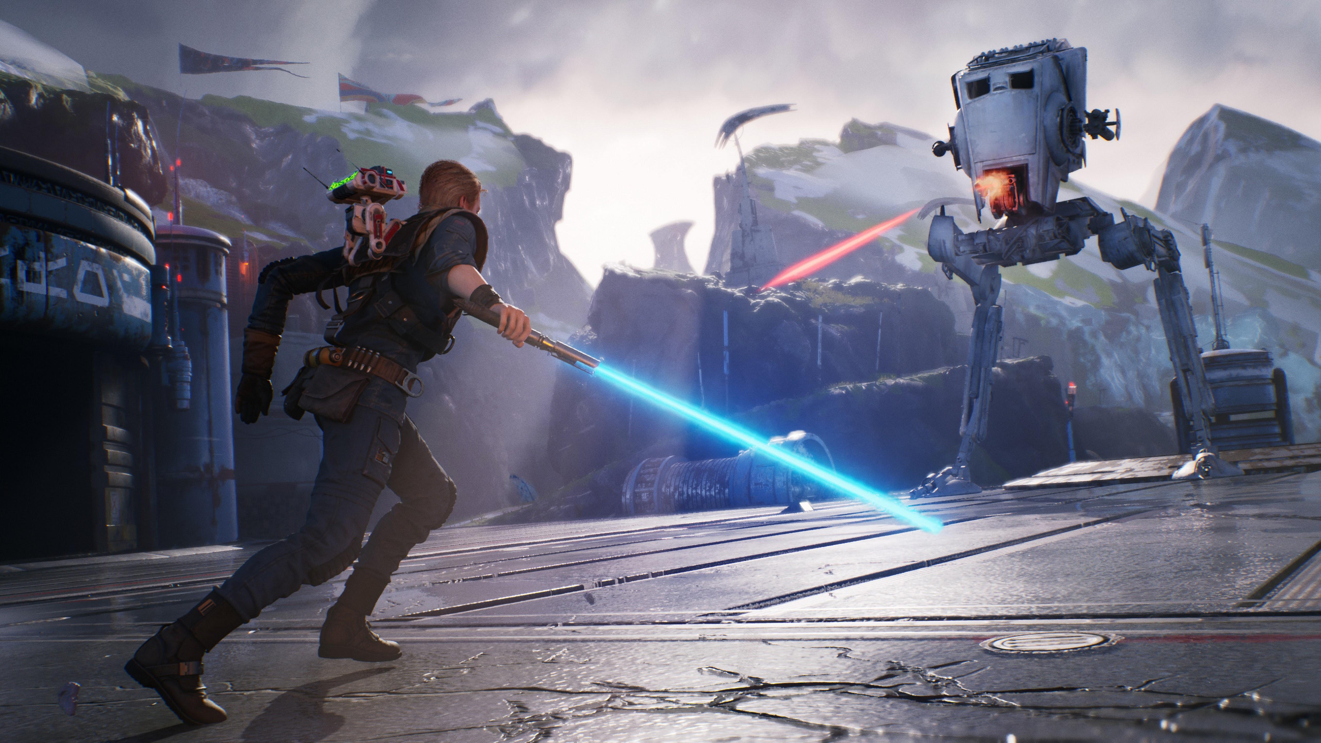 5120x2880 Star Wars Jedi Fallen Order Lightsaber 4K Wallpaper