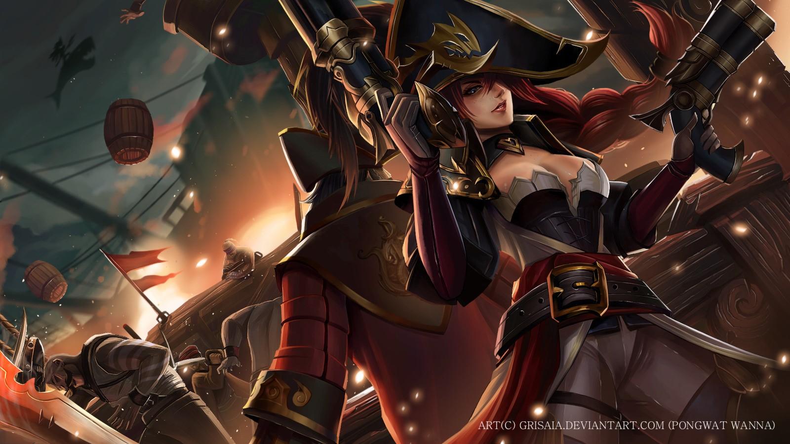 1600x900 league of legends bilgewater mf pirates wallpaper