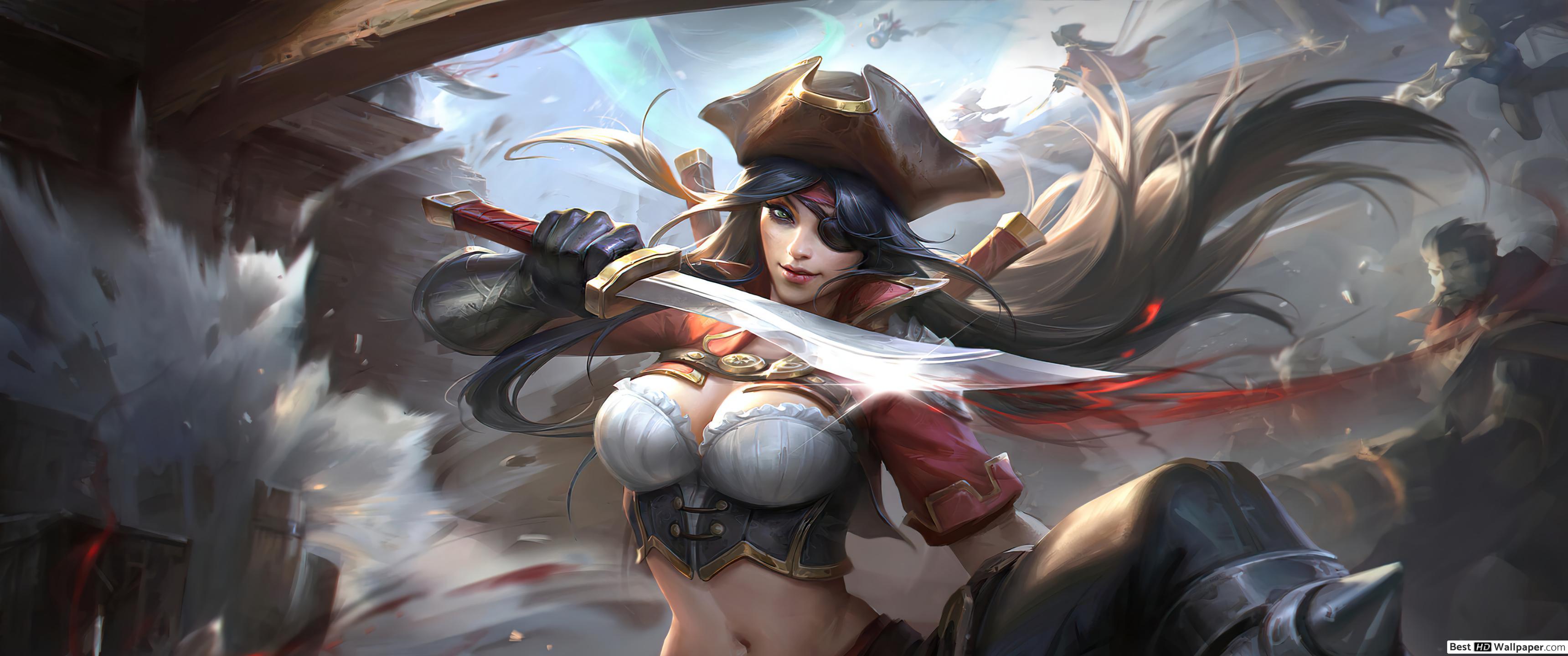 3440x1440 League of Legends (LOL) : Bilgewater 'Katarina' HD wallpaper download
