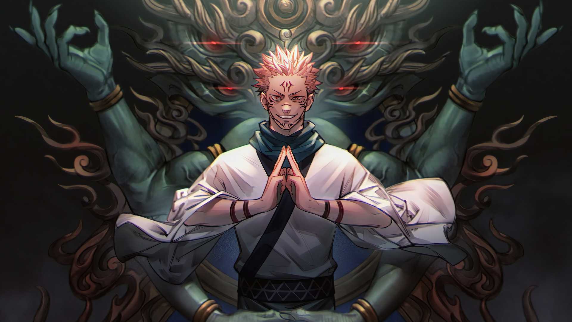 1920x1080 Jujutsu Kaisen Sukuna Wallpaper Free HD Wallpaper