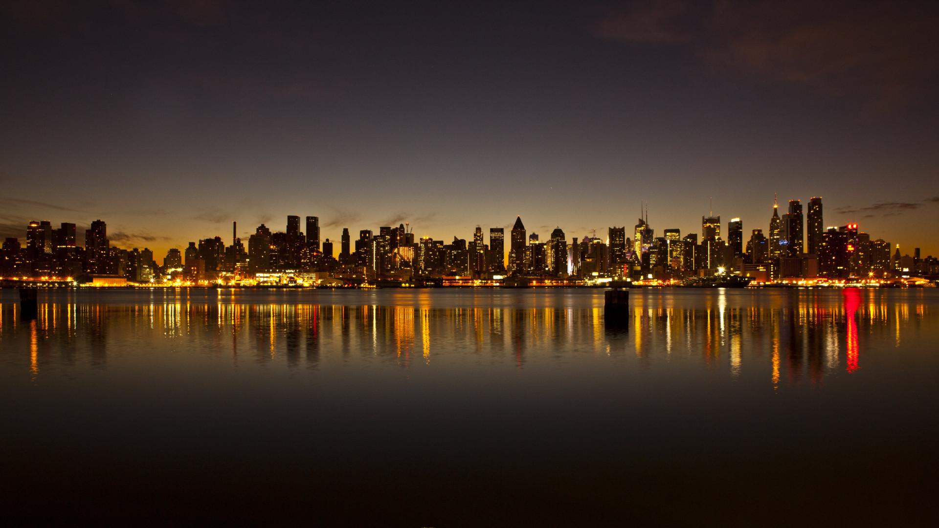 1920x1080 Download wallpaper: New York city skyline 1920x1080