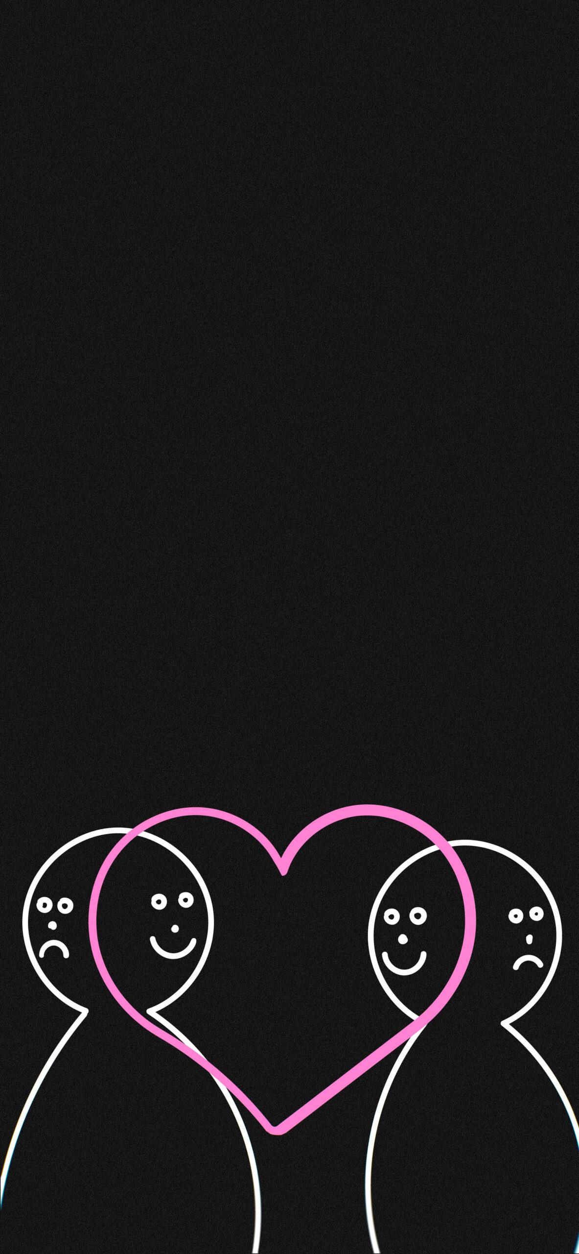 1183x2560 Black Phone Wallpaper HD Makes Us Happy Black Wallpaper ❤️