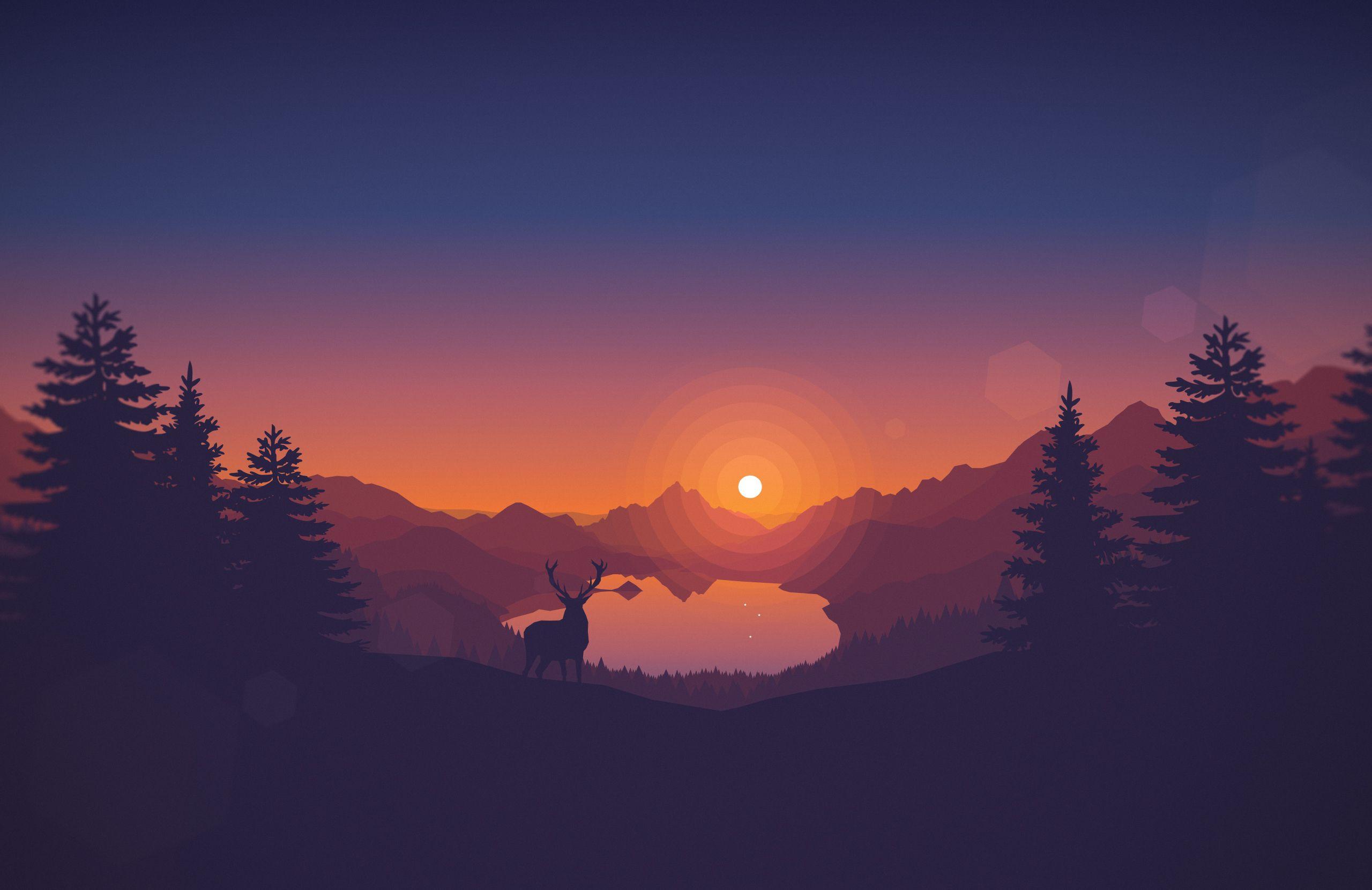 2560x1660 Lakeside sunset 2560x1660. Landscape wallpaper, Sunset wallpaper, Wallpaper pc