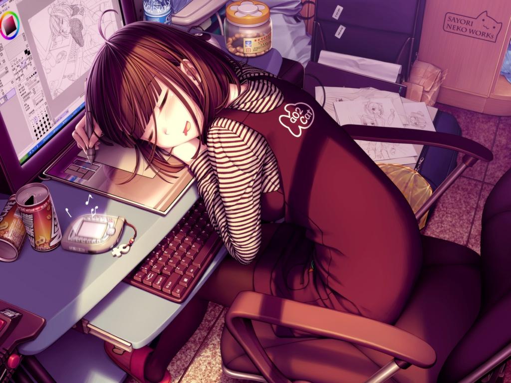 Sleeping Anime Girl Wallpapers Top Free Sleeping Anime Girl Backgrounds Wallpaperaccess