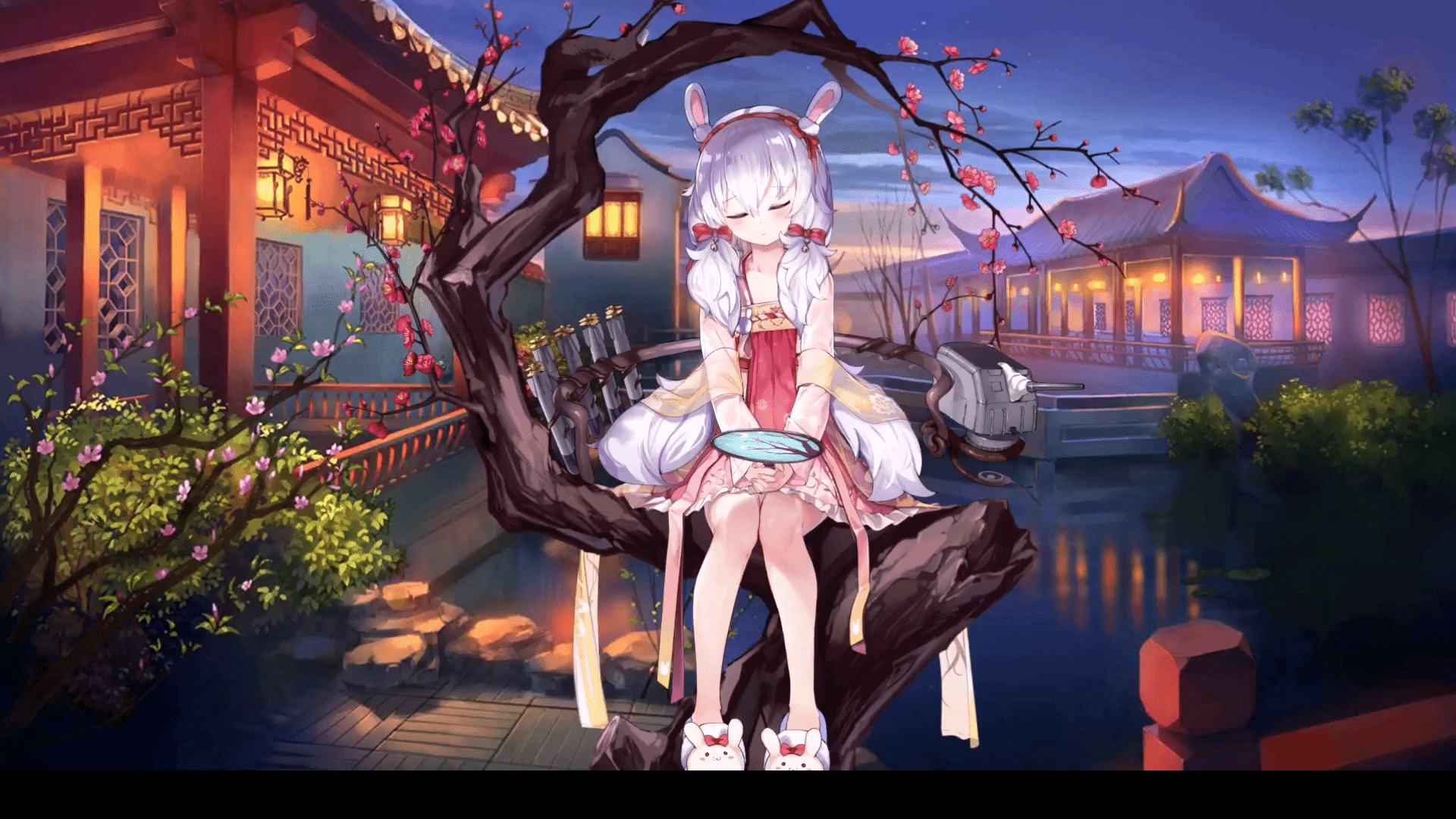 1920x1080 Sleepy Anime Girl Wallpaper