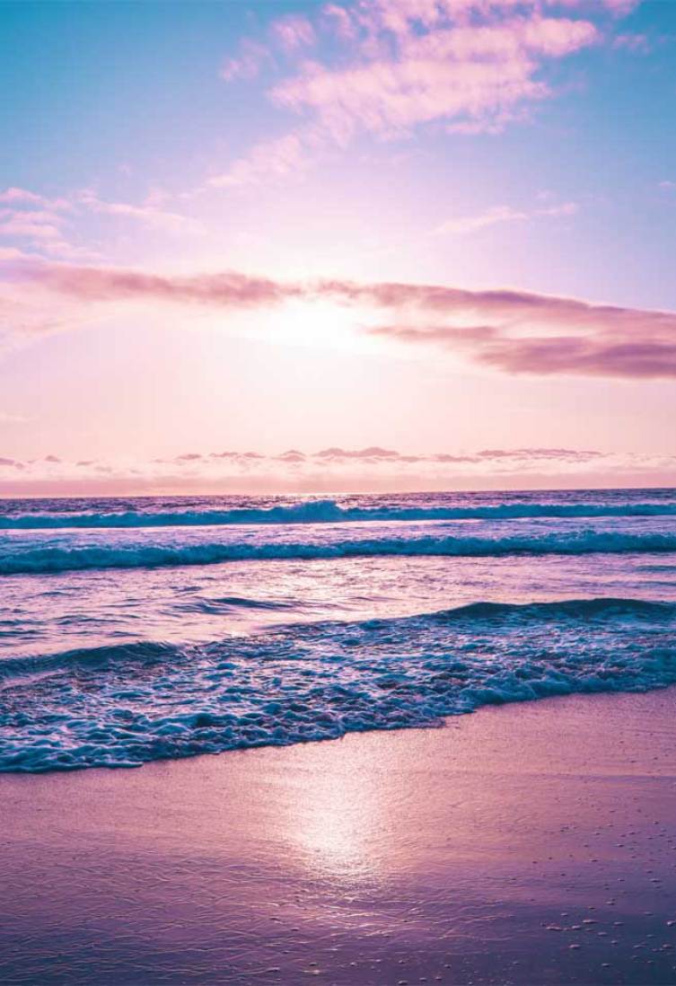 753x1098 Beach in color of mauve hue Wallpaper
